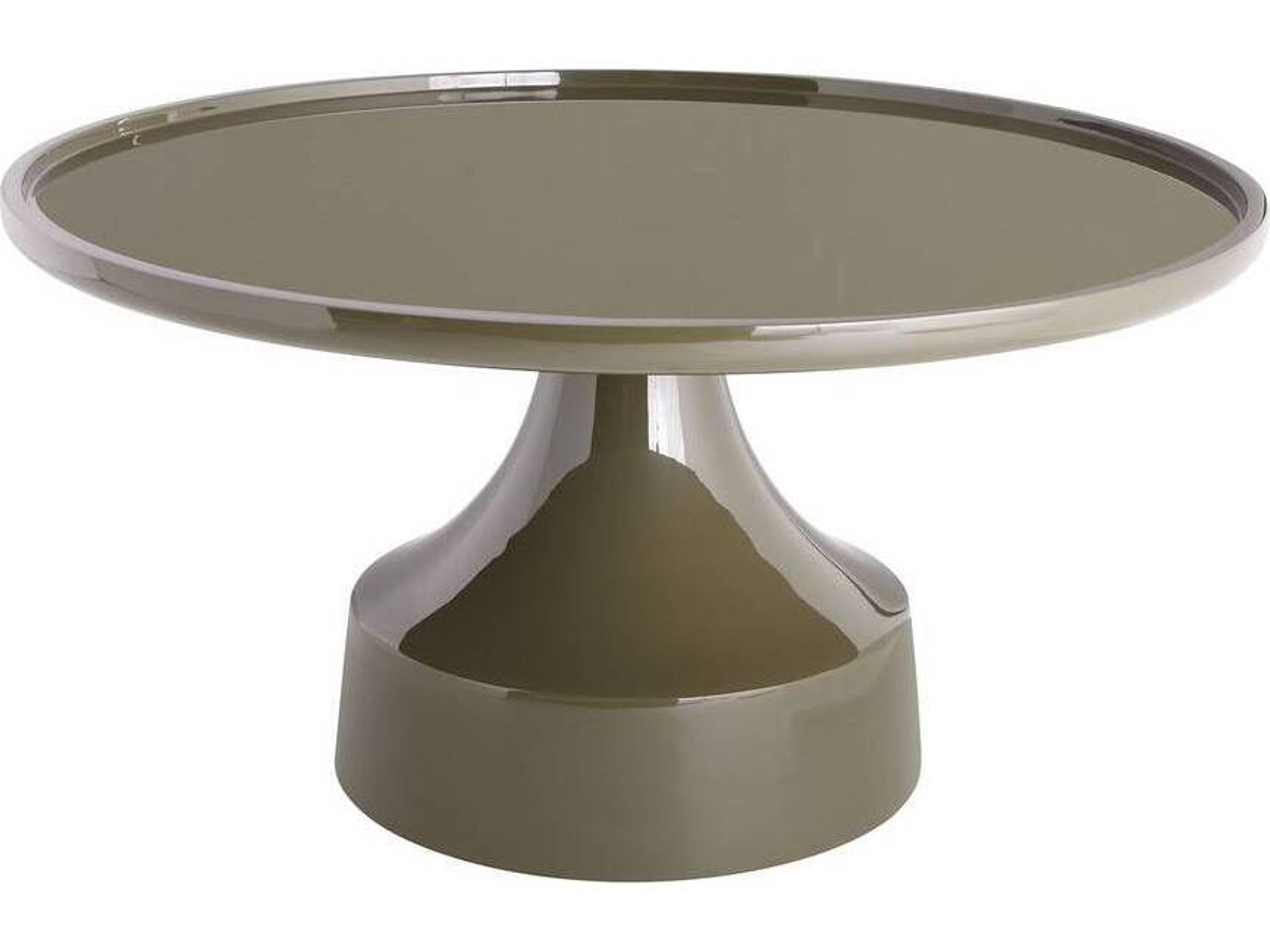 Arteriors Home Round Fiberglass Dark Moss Joelie Coffee Table