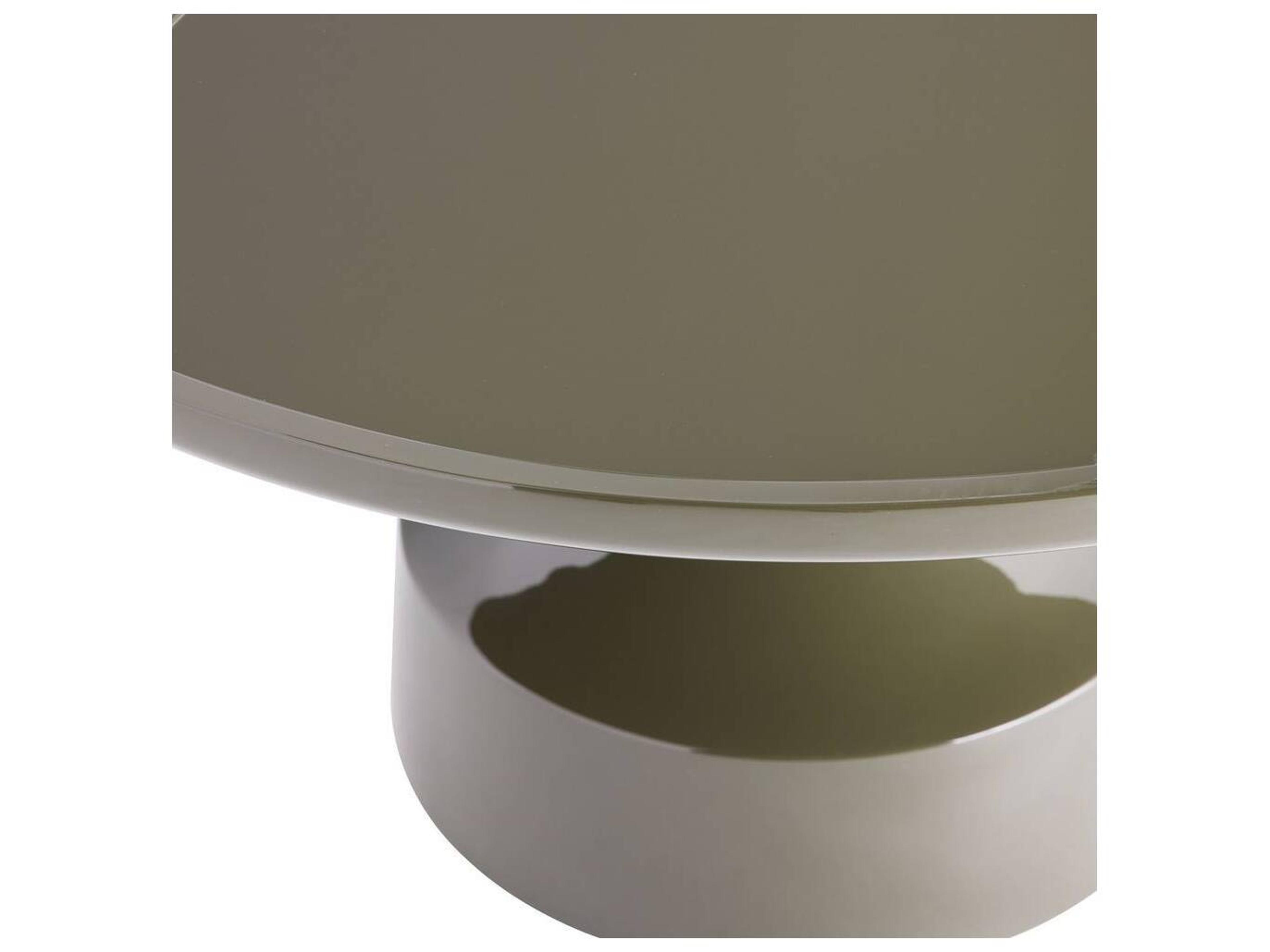 Arteriors Home Round Fiberglass Dark Moss Joelie Coffee Table