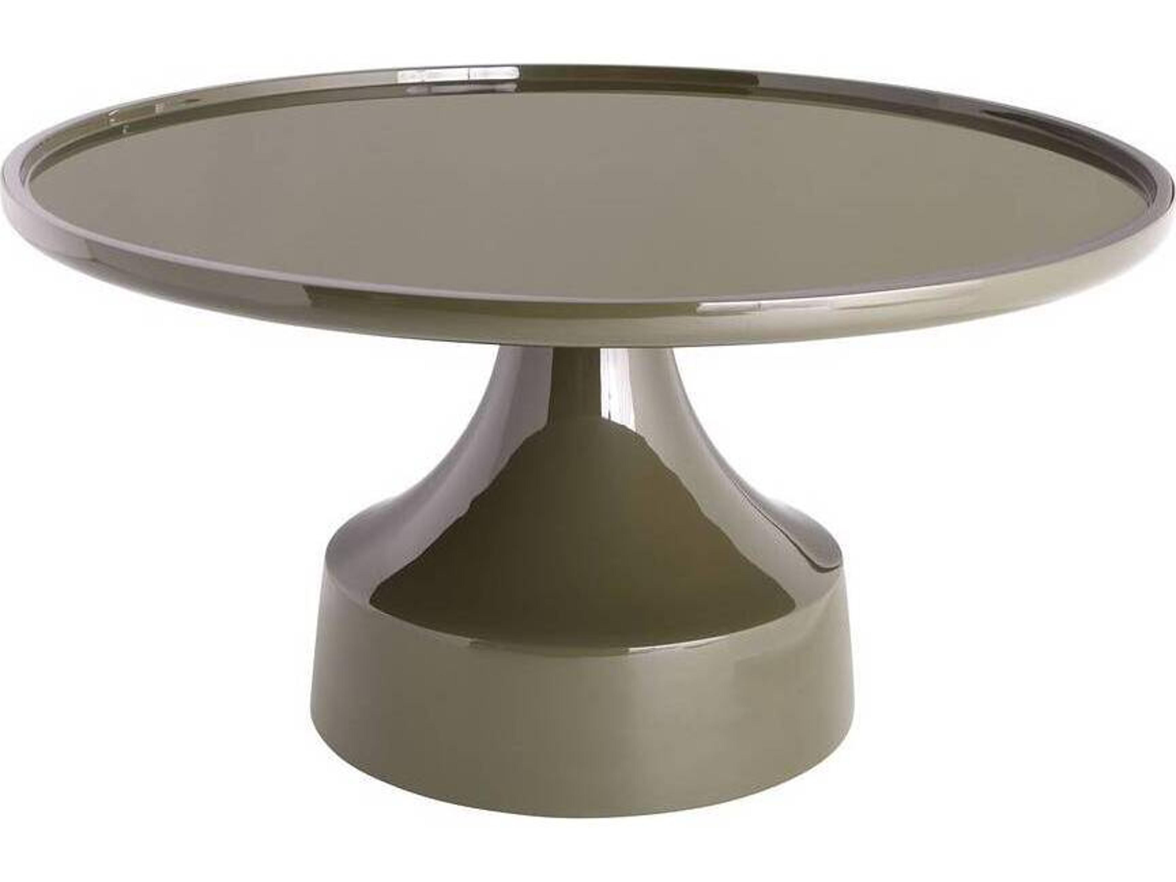 Arteriors Home Round Fiberglass Dark Moss Joelie Coffee Table