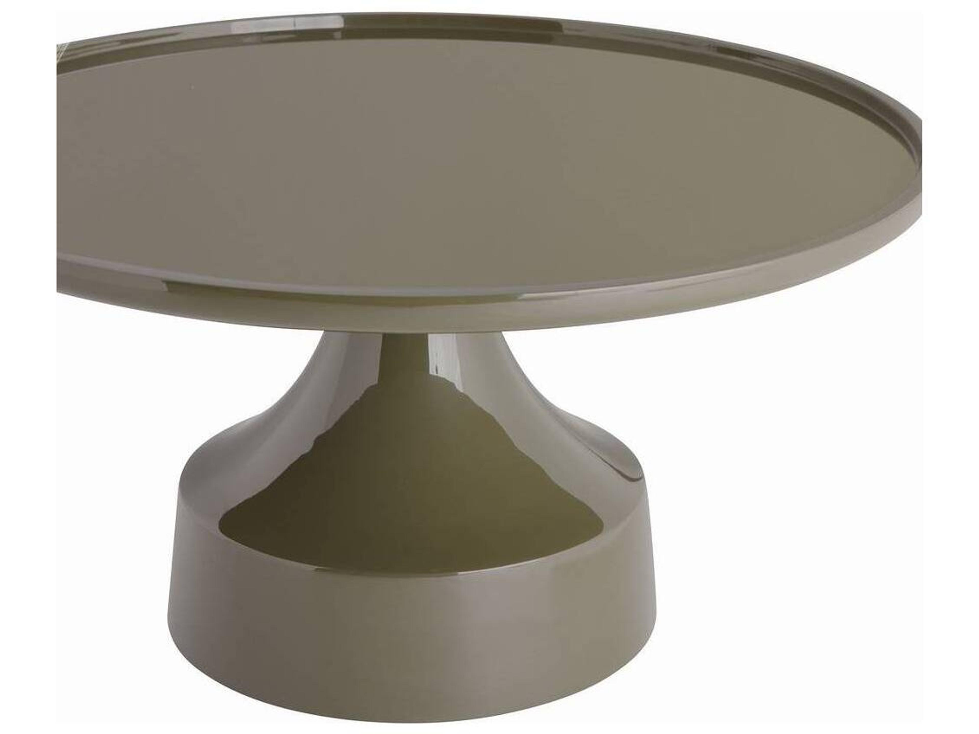Arteriors Home Round Fiberglass Dark Moss Joelie Coffee Table