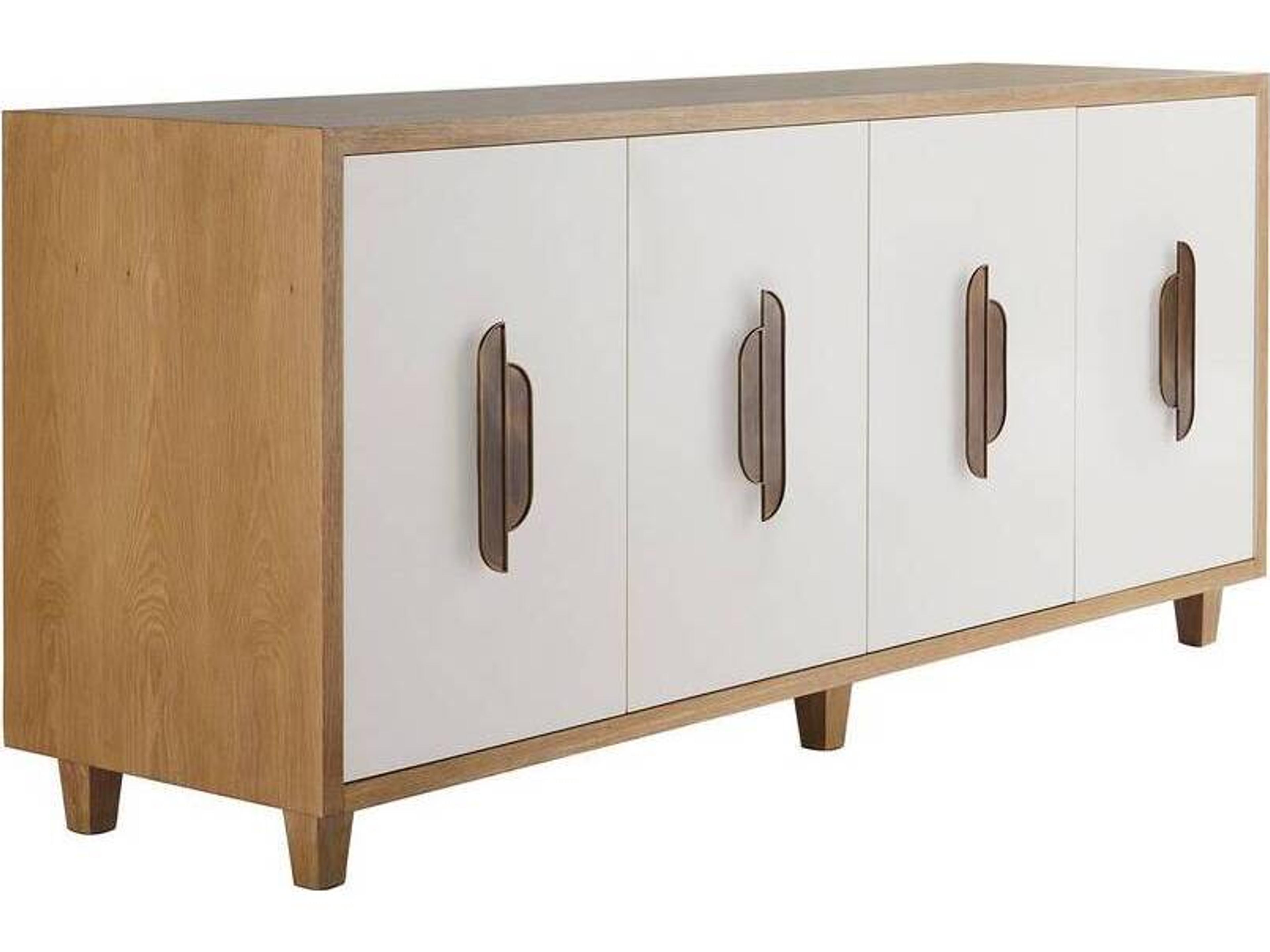 Kianna Credenza Modern Off-White Lacquer Buffet