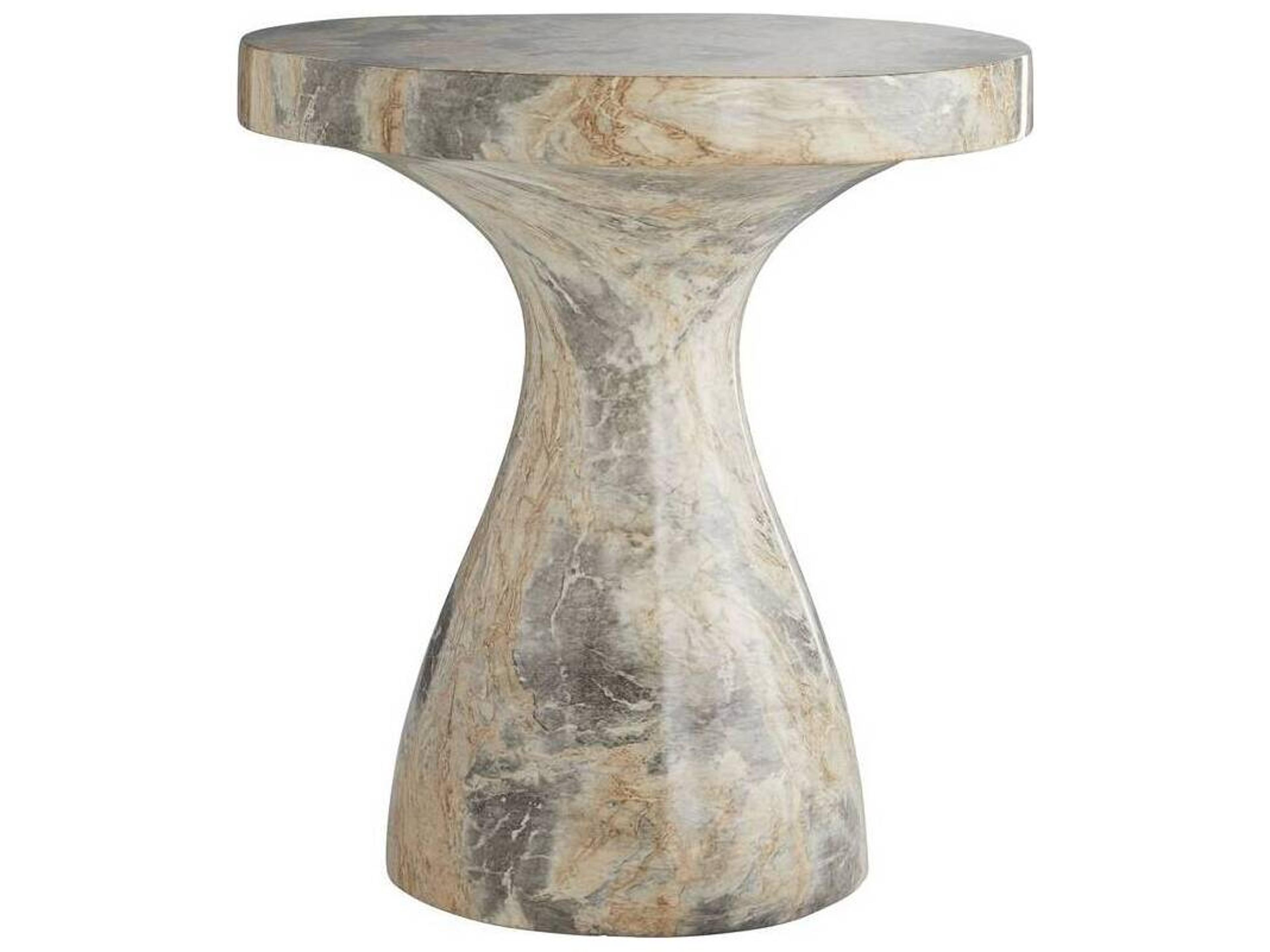 Serafina Accent Table Sahara Faux Marble Concrete