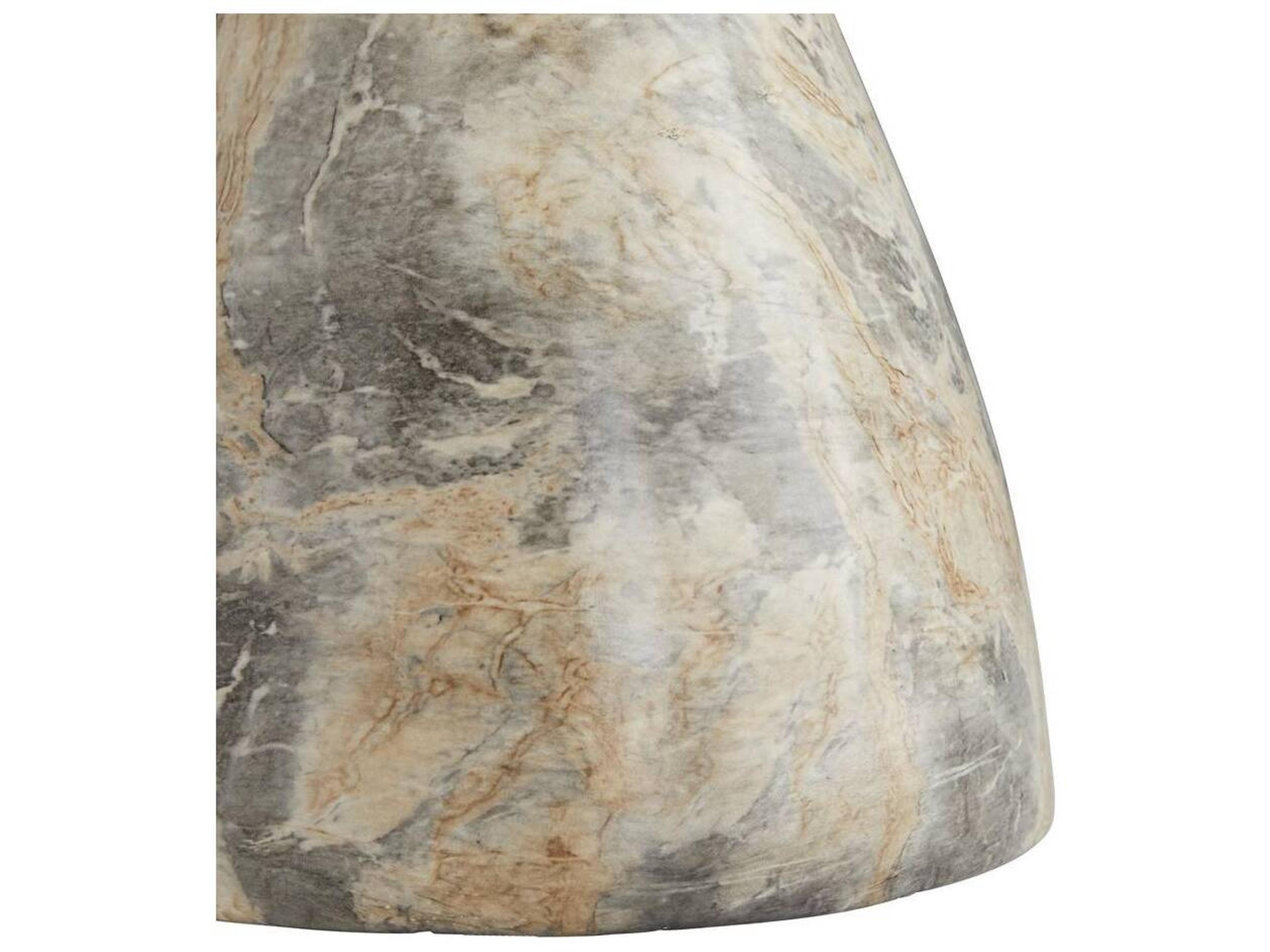 Arteriors Home Serafina Round Concrete Sahara Faux Marble End Table