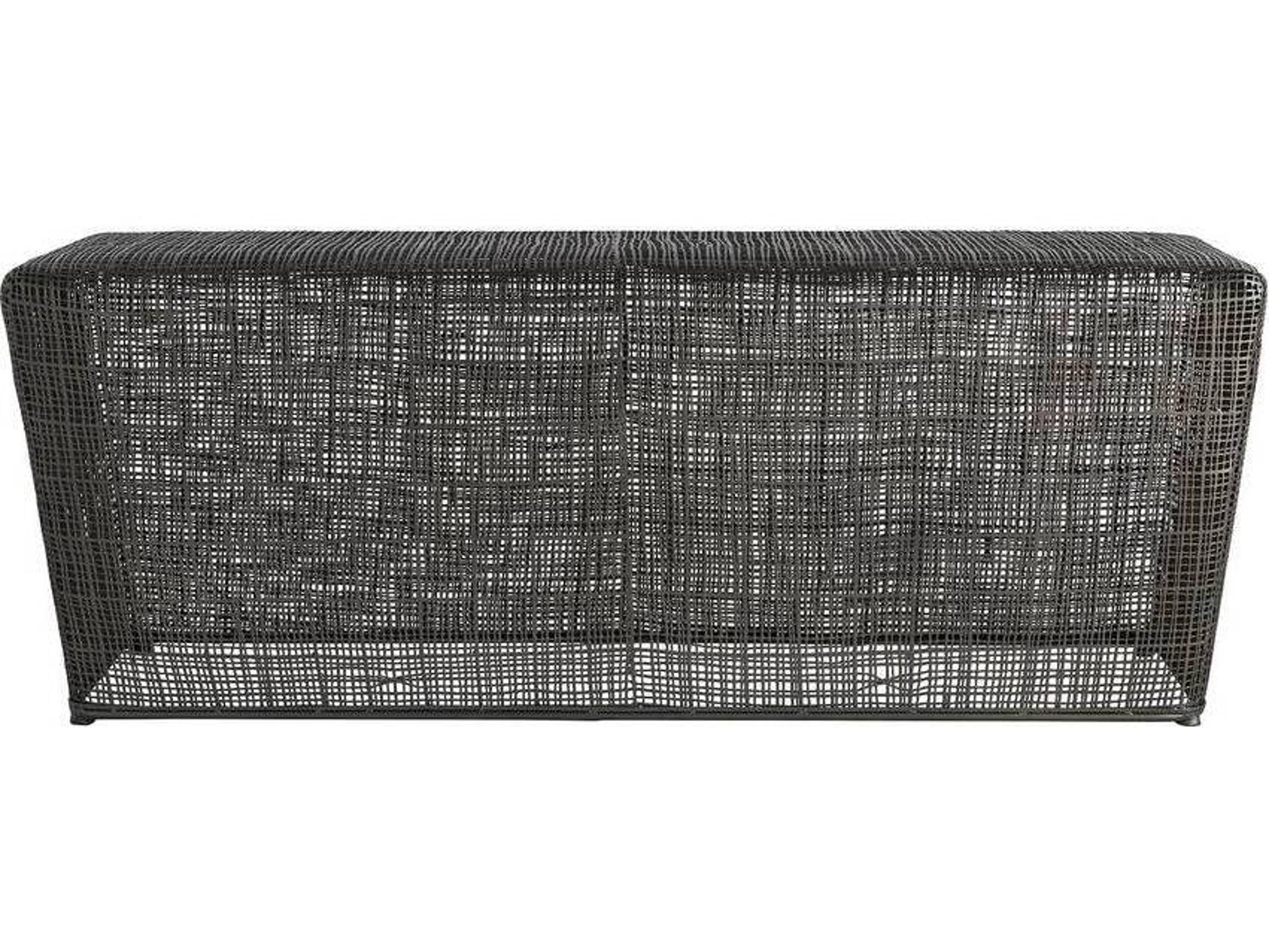 Peyton Bench Cocktail Table Woven Iron