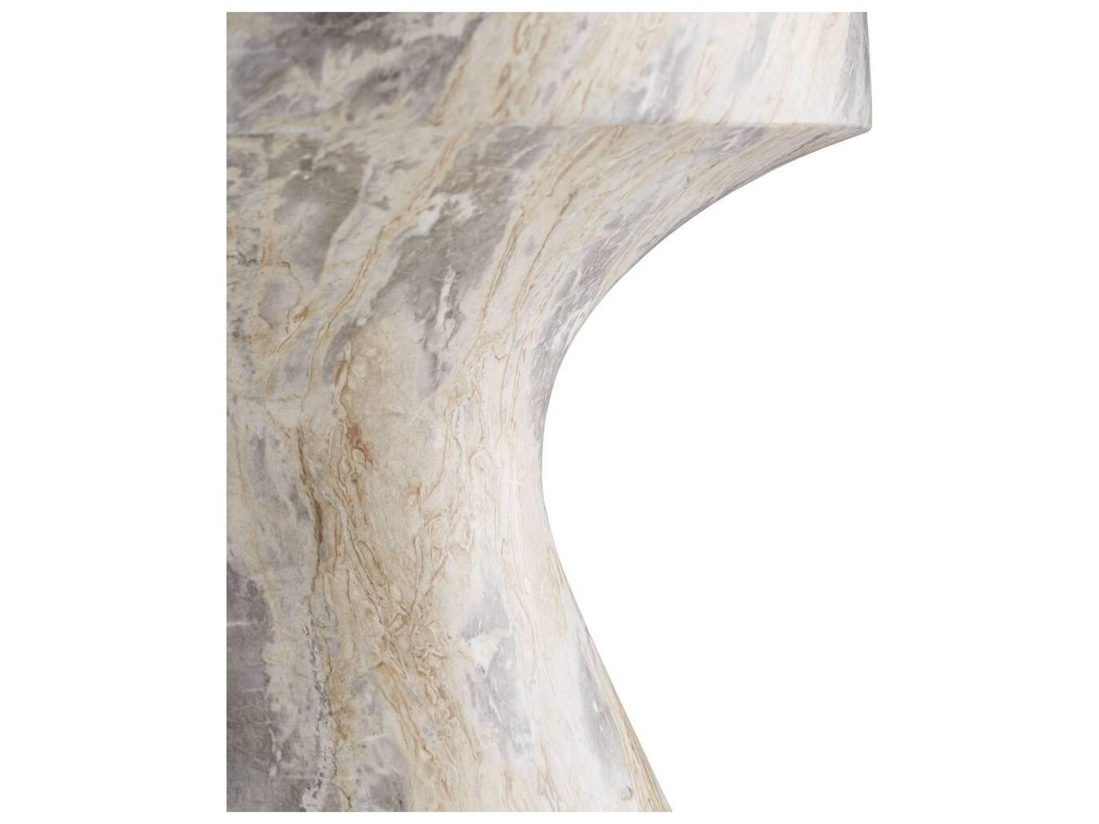 Arteriors Home Serafina Round Sahara Faux Marble End Table