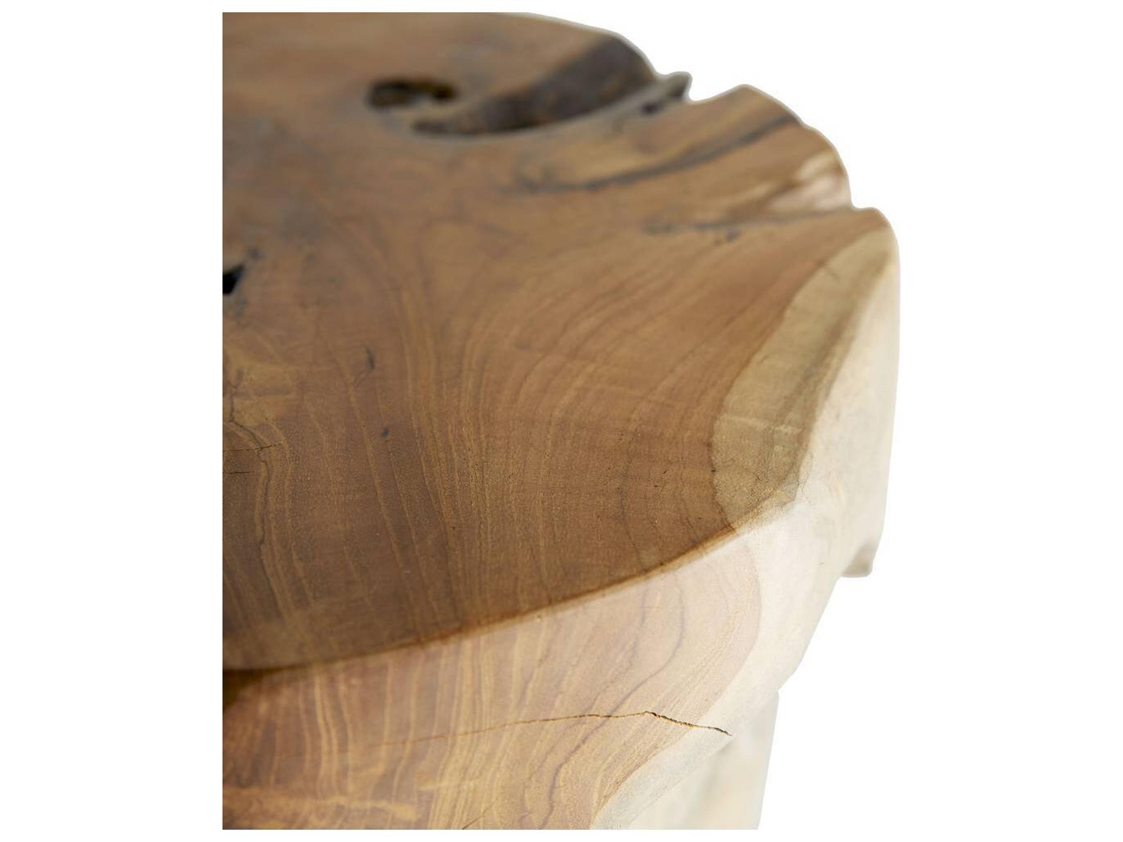 Arteriors Home Round Wood Natural Fricke End Table