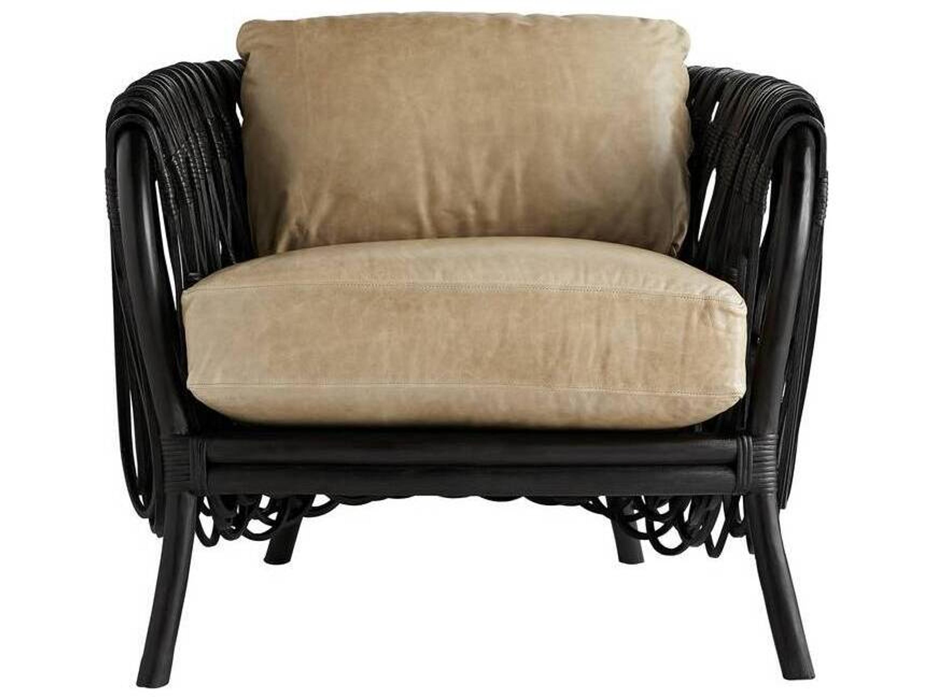 Arteriors Home Strata Beige Leather Accent Chair