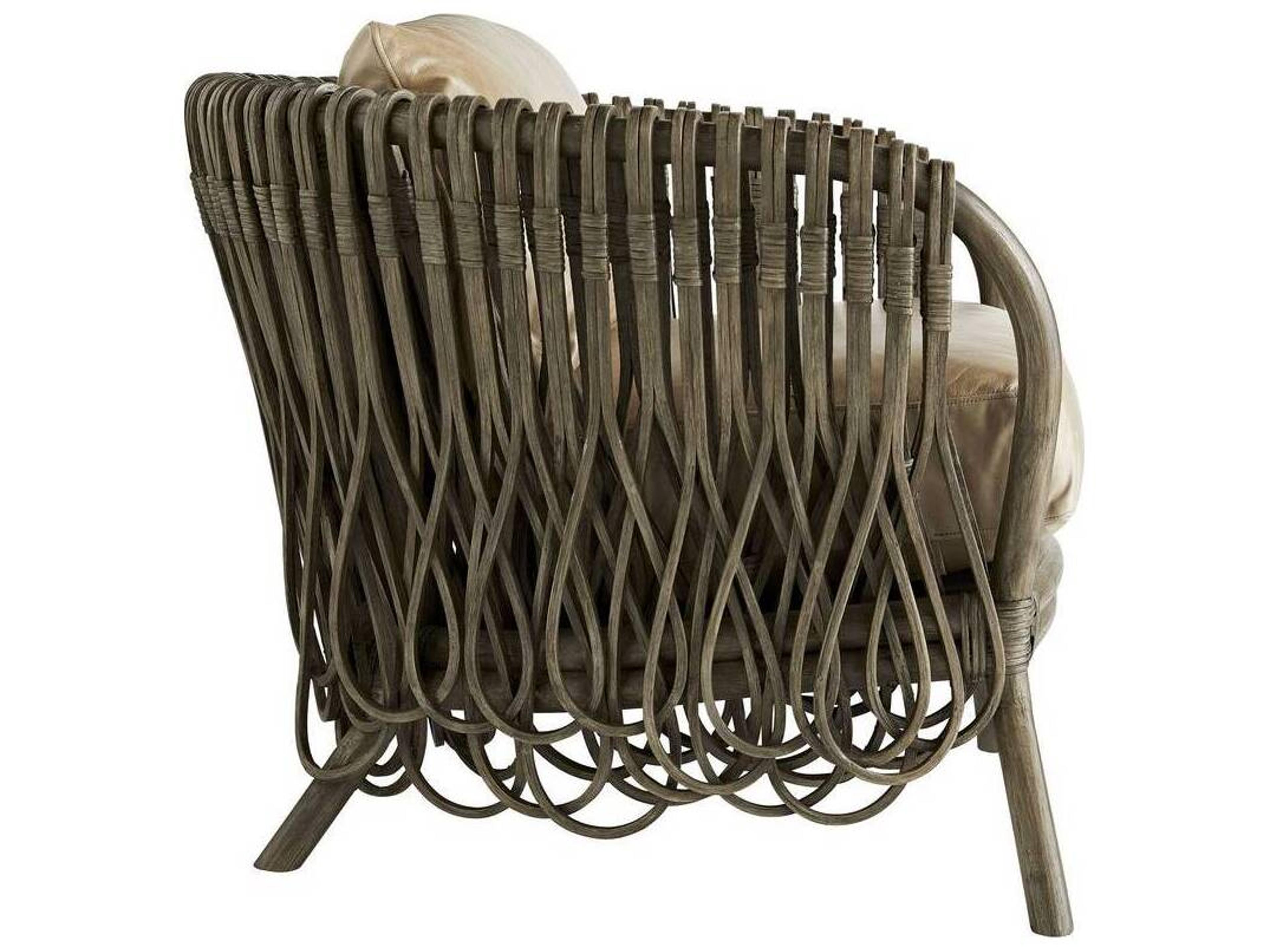 Arteriors Home Strata Beige Leather Accent Chair