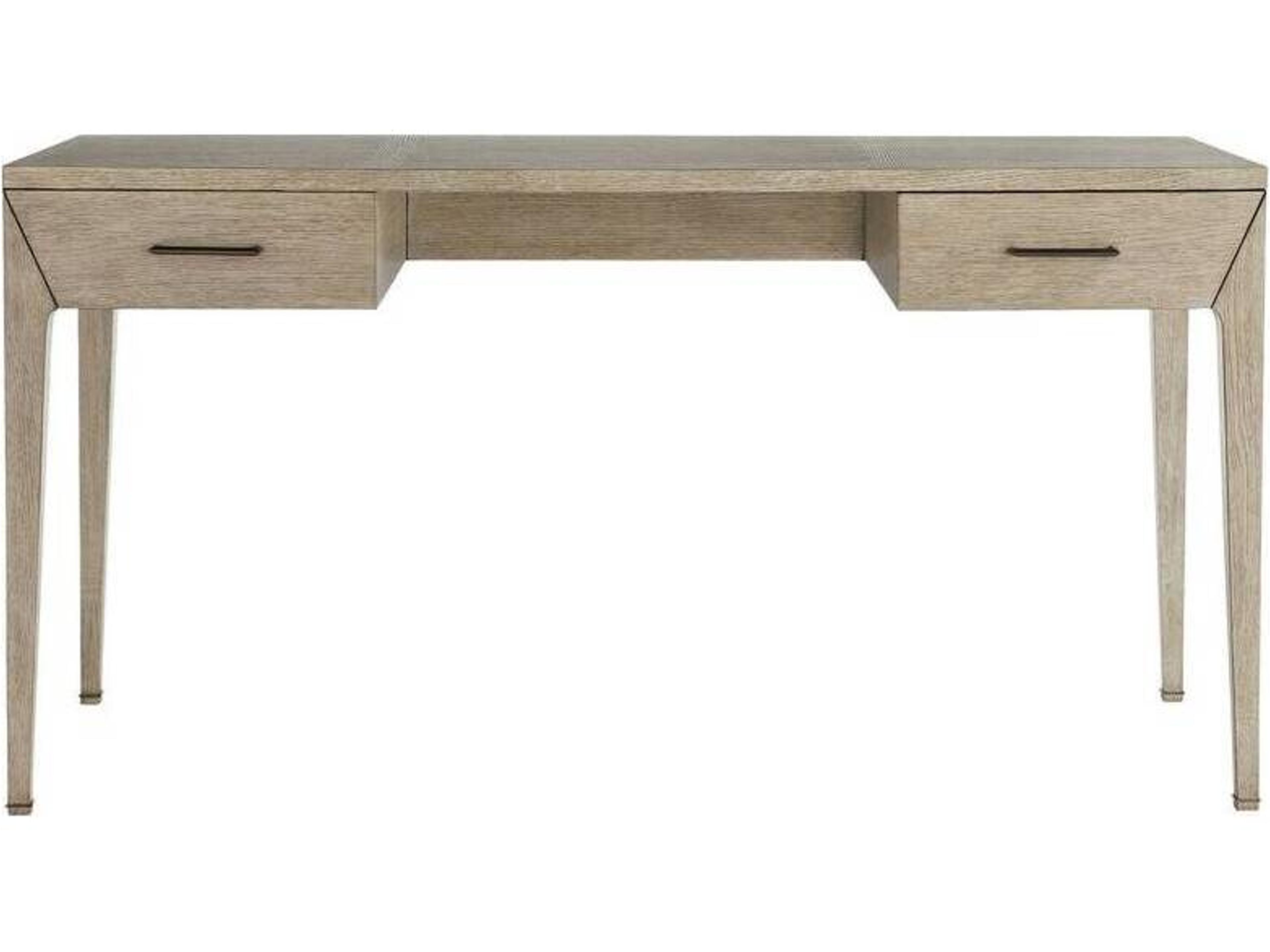 Dublin Desk Smoke Oak And Brass Minimalist Desk