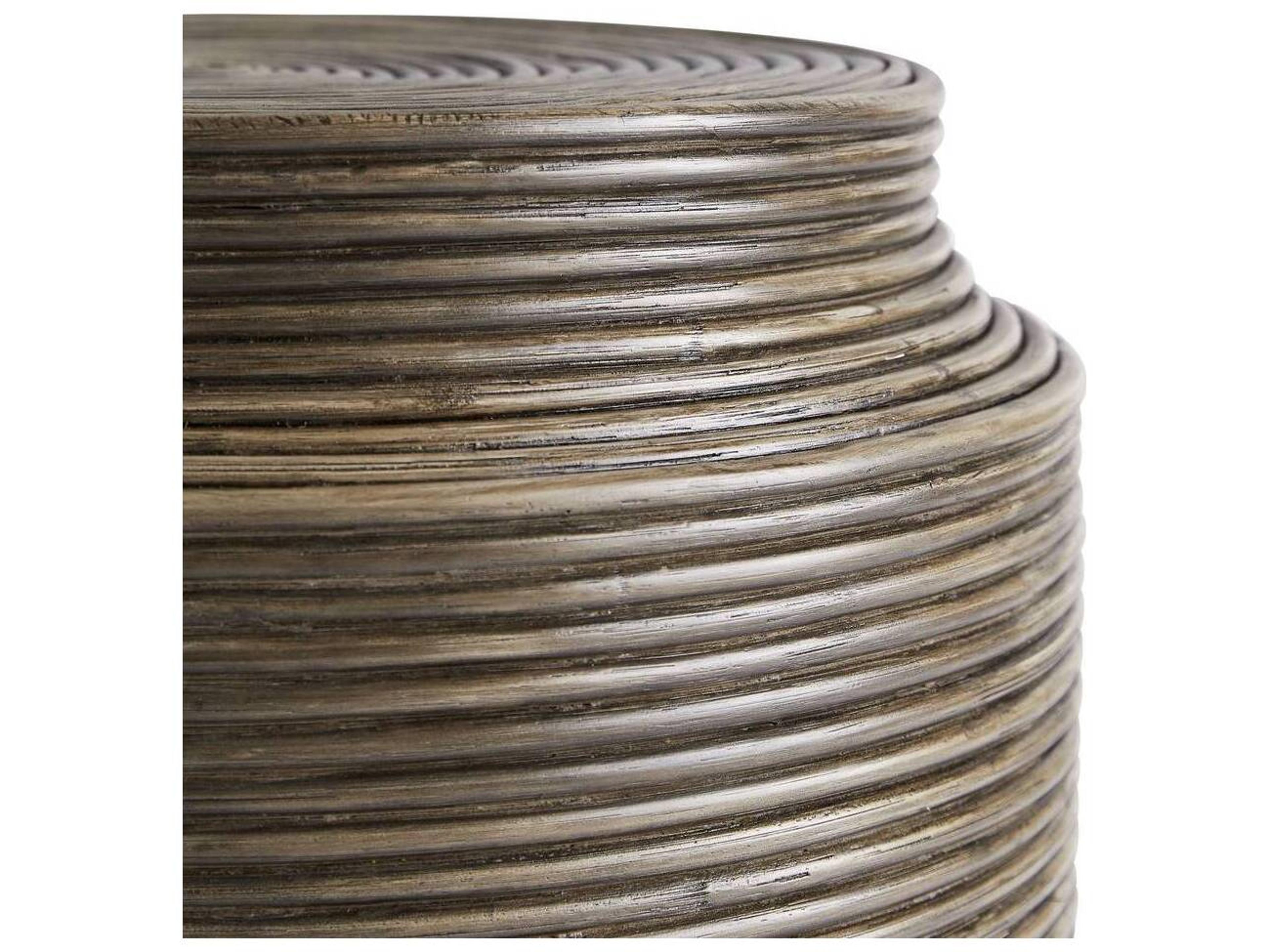 Arteriors Home Round Rattan Tobacco Wash End Table