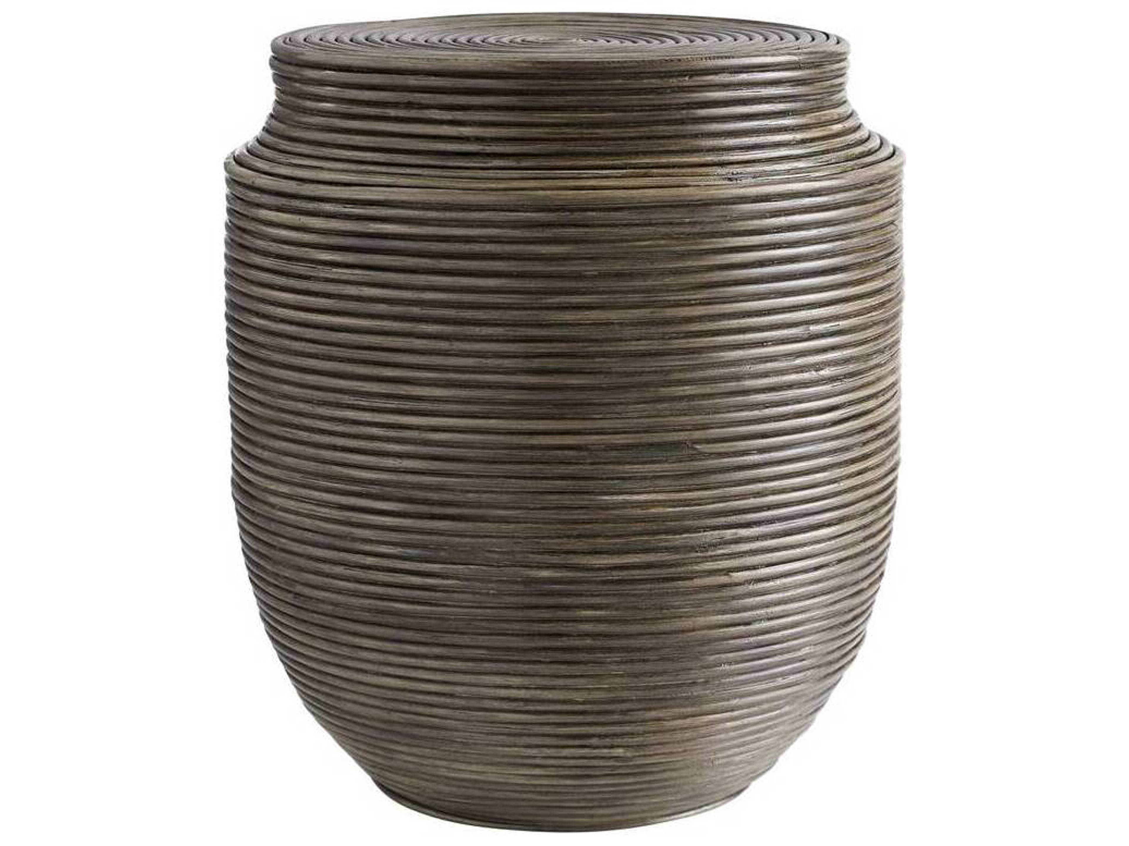 Arteriors Home Round Rattan Tobacco Wash End Table