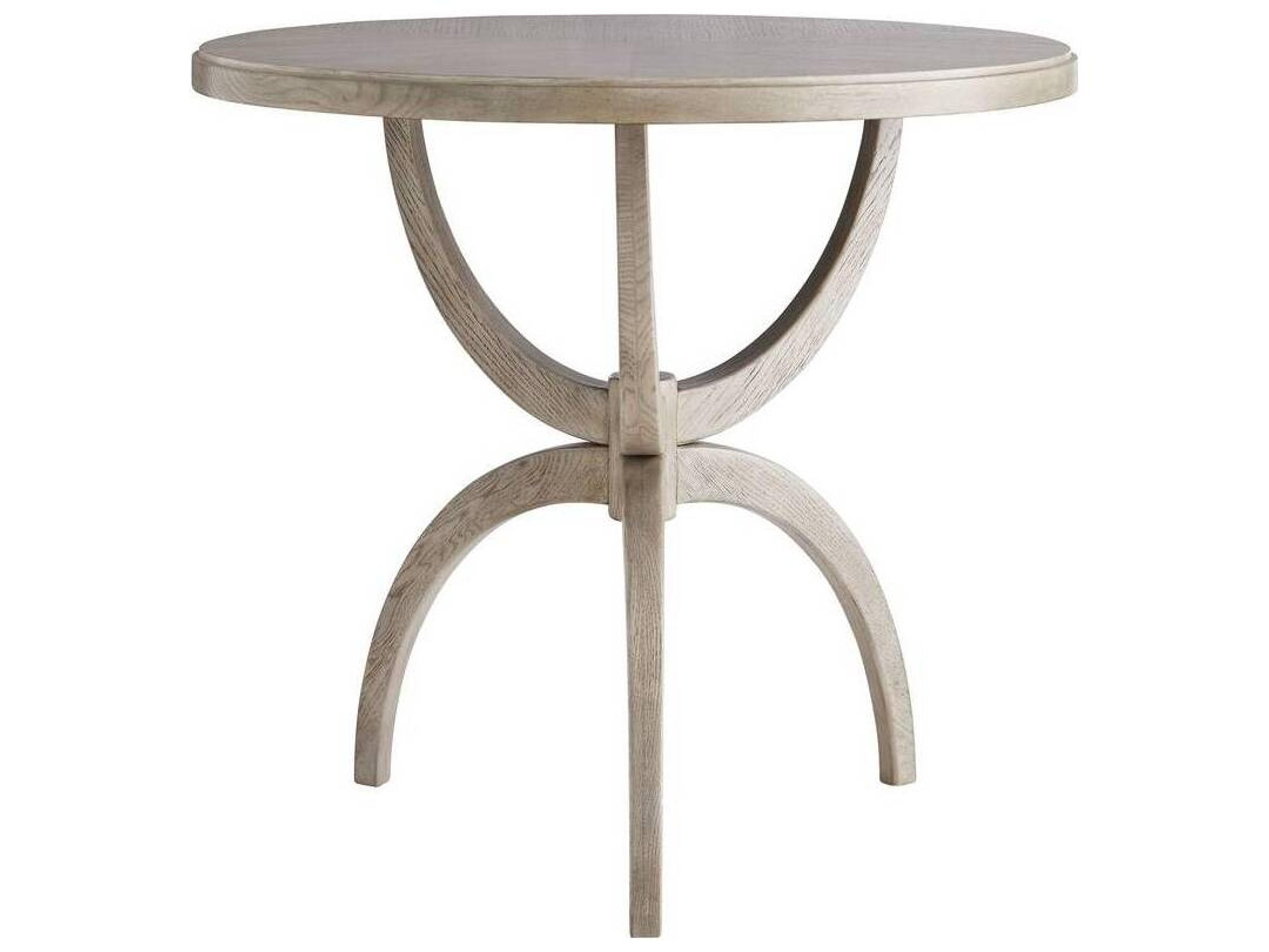 Arteriors Home Round Wood Smoke Dorey End Table