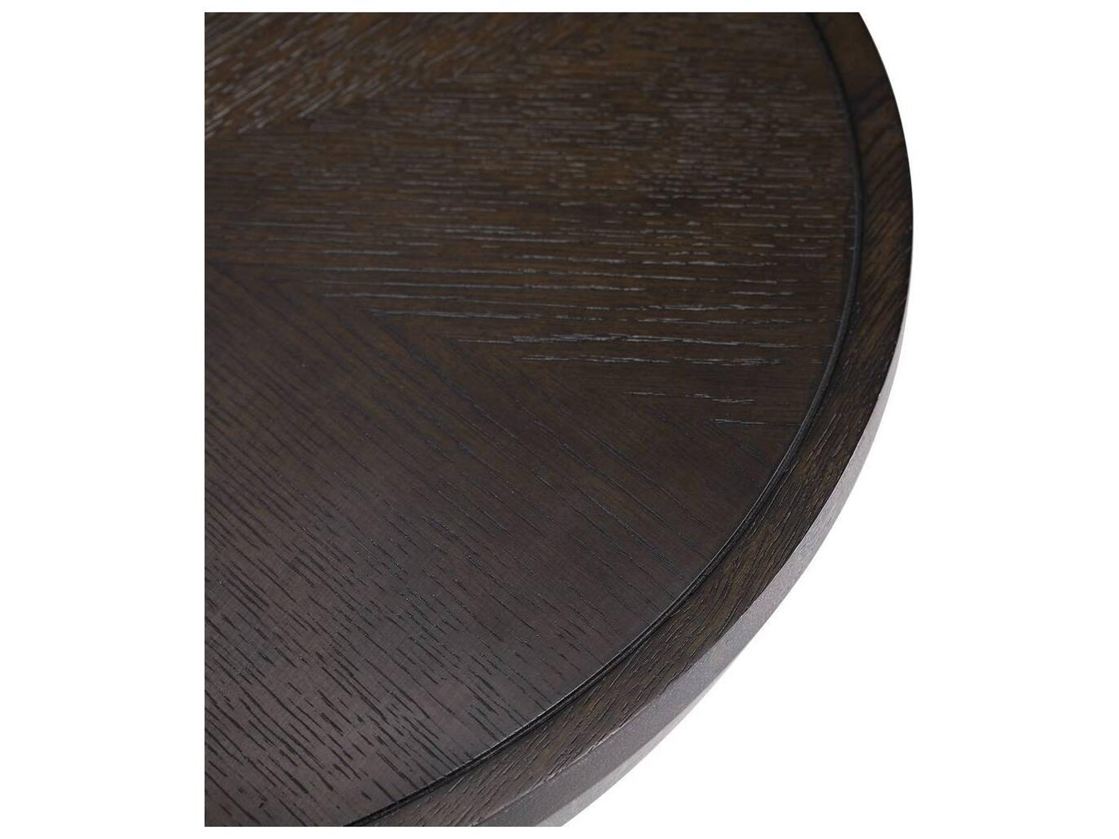 Arteriors Home Round Wood Umber Mahoun End Table