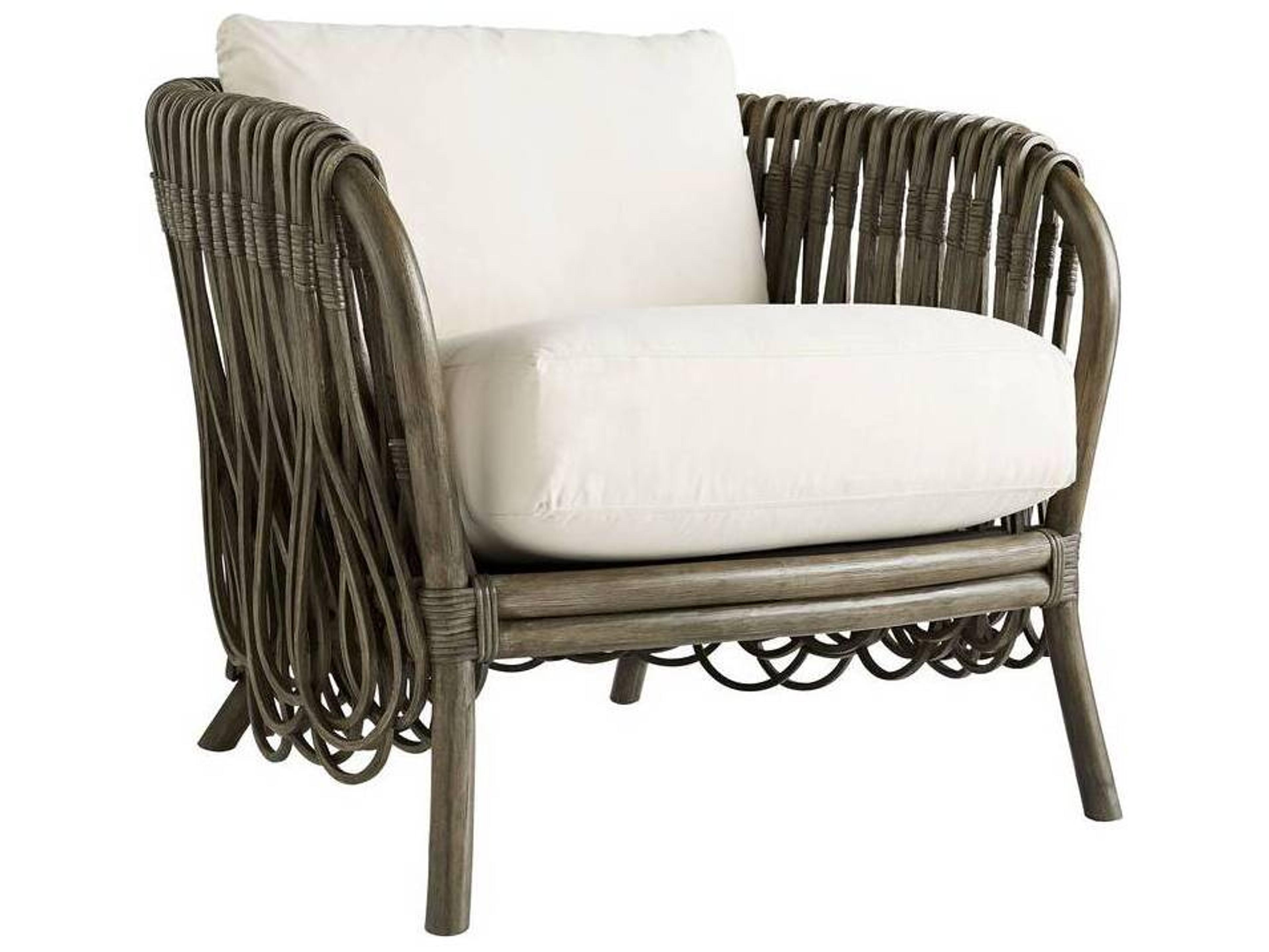 Arteriors Strata Lounge Chair Gray Wash Rattan