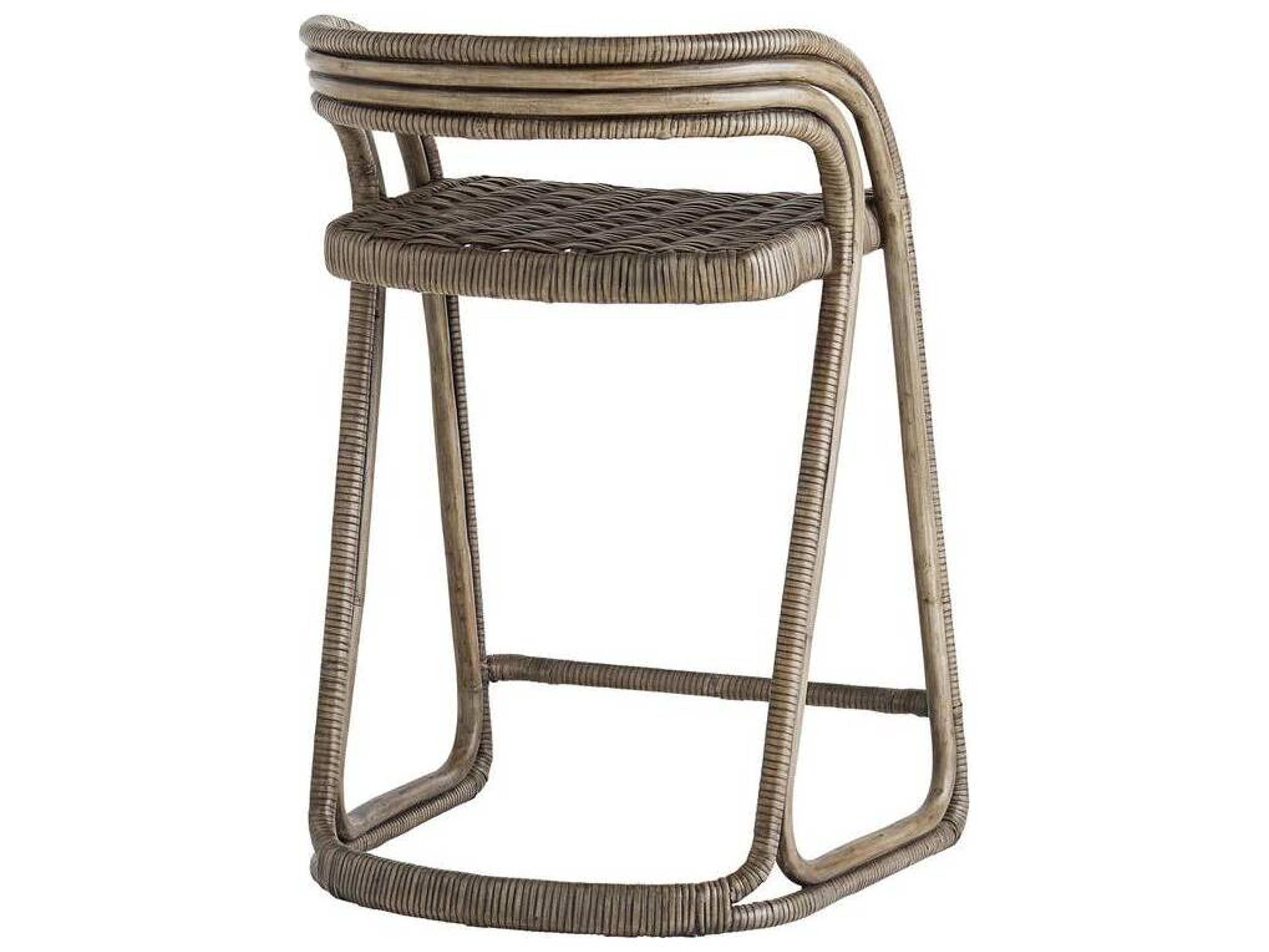 Arteriors Home Moth Gray Rattan Counter Stool Harrington