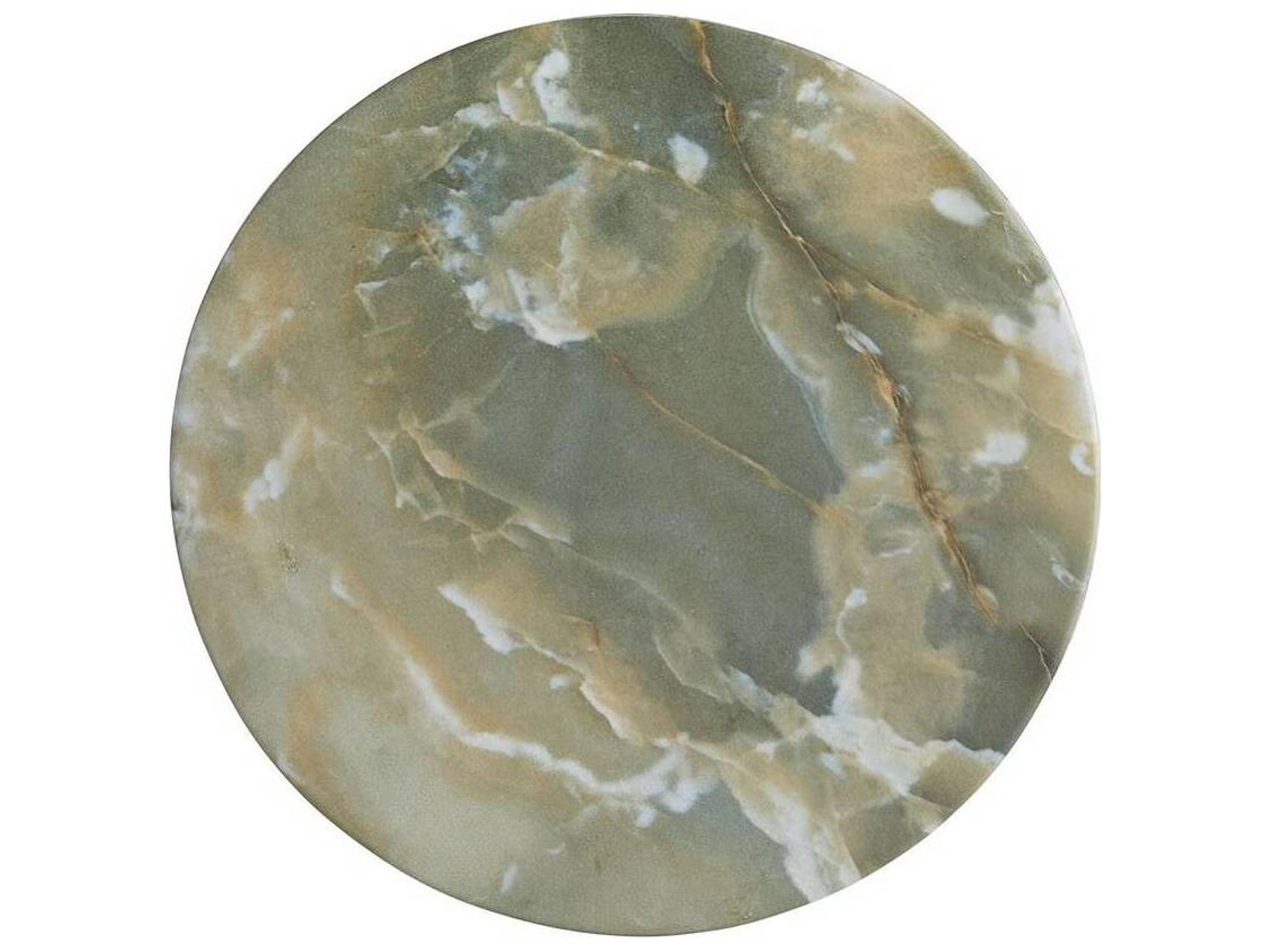 Arteriors Home Round Jade Faux Marble Herbie End Table