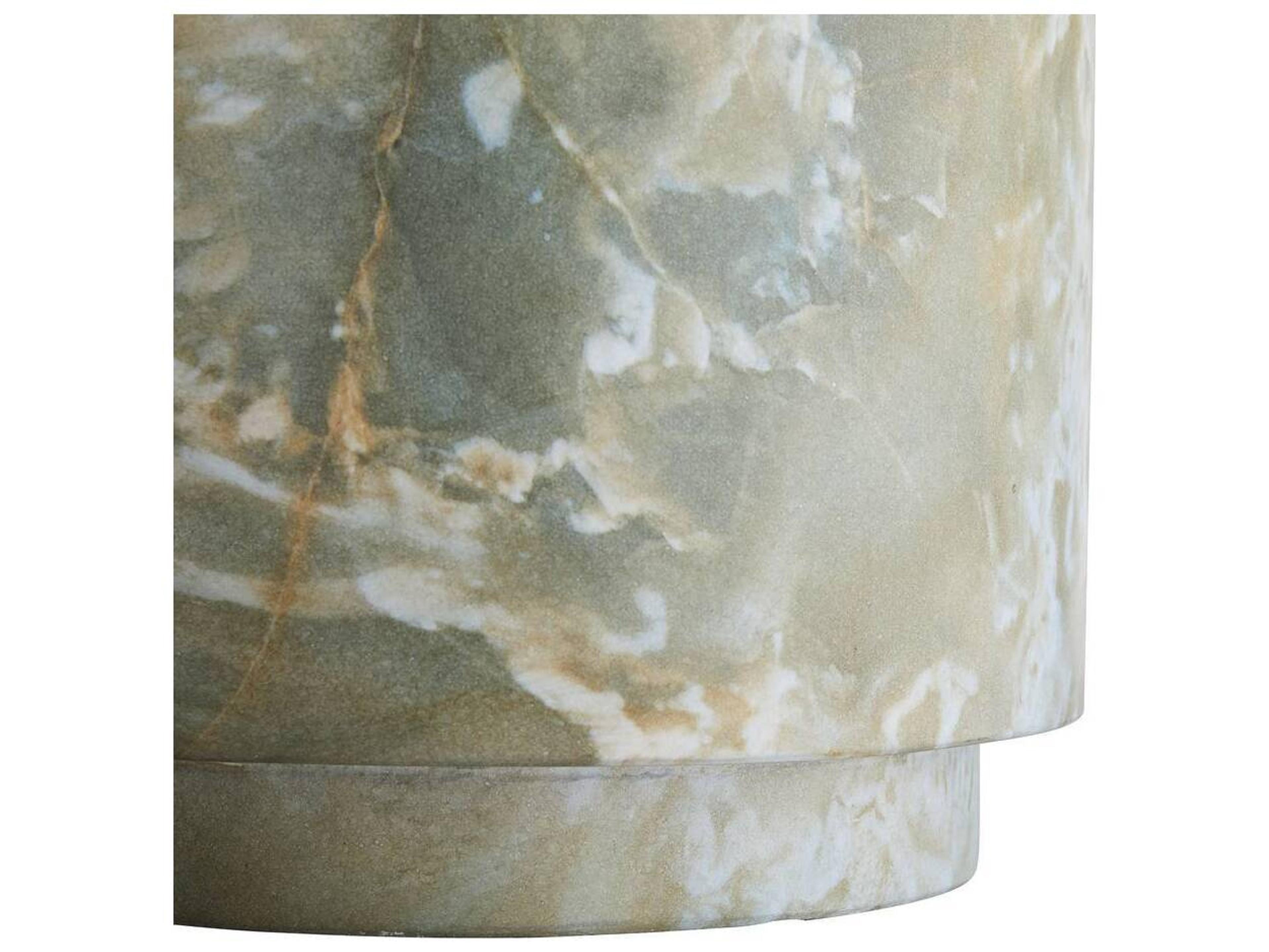 Arteriors Home Round Jade Faux Marble Herbie End Table