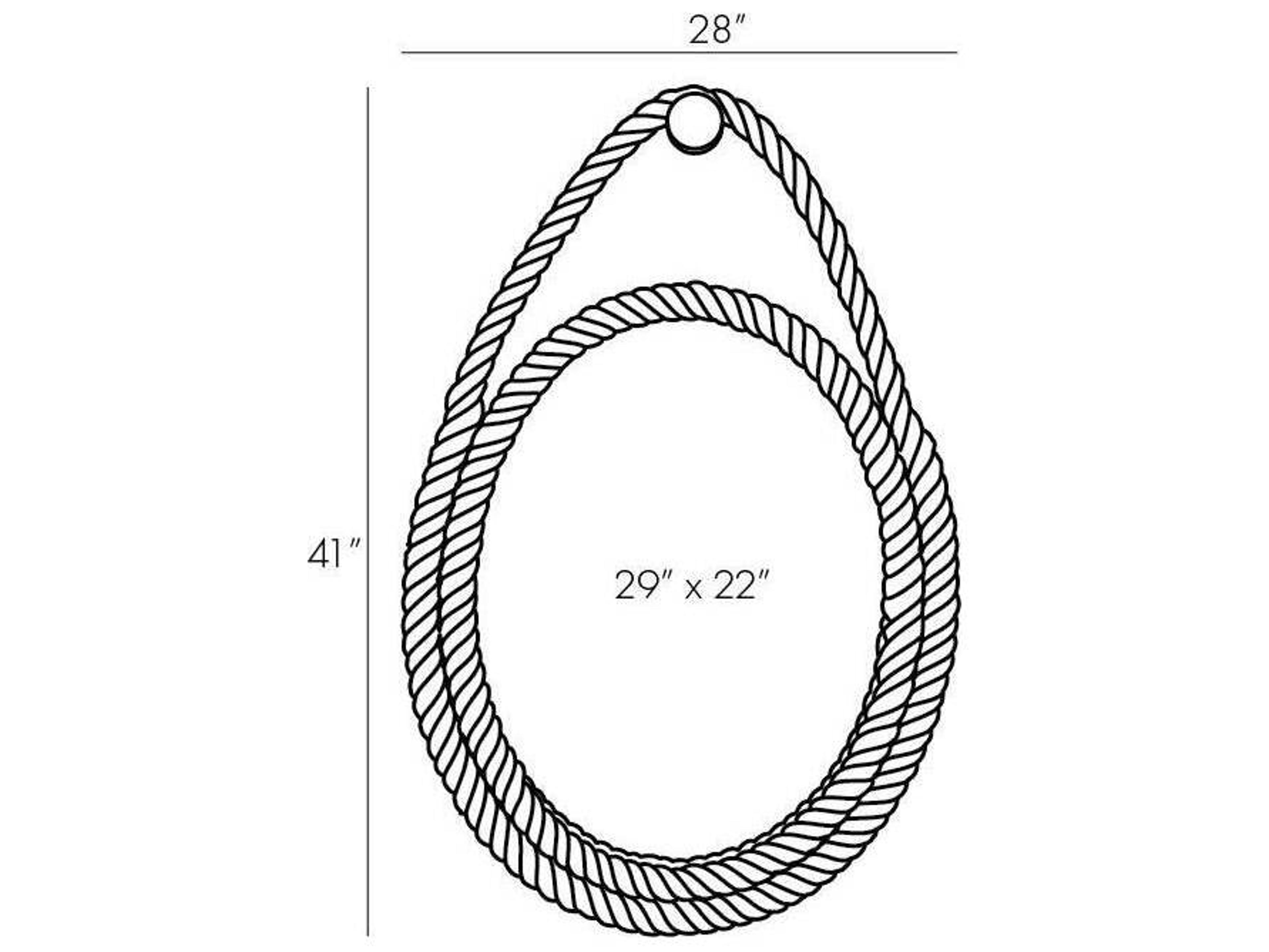 Arteriors Home Iberis Natural Oval Wall Mirror