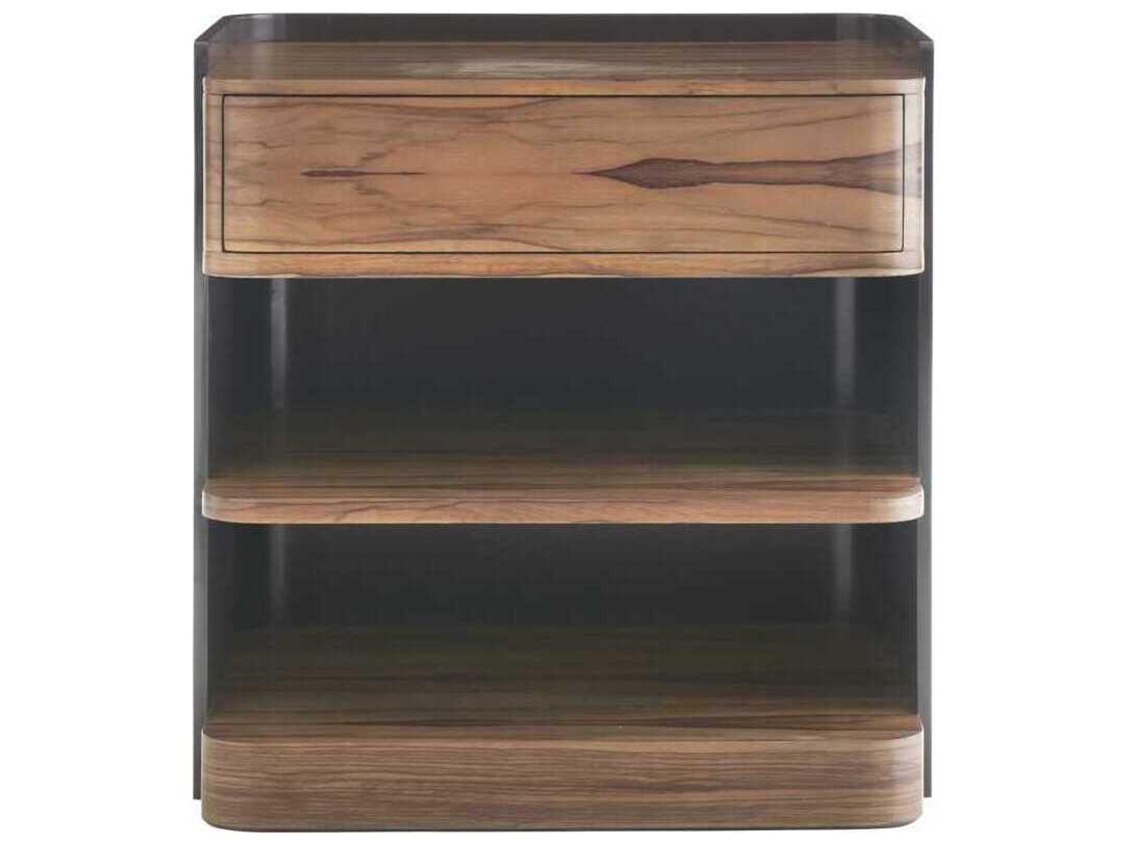 Arteriors Home Medici Rectangular Wood Charcoal End Table