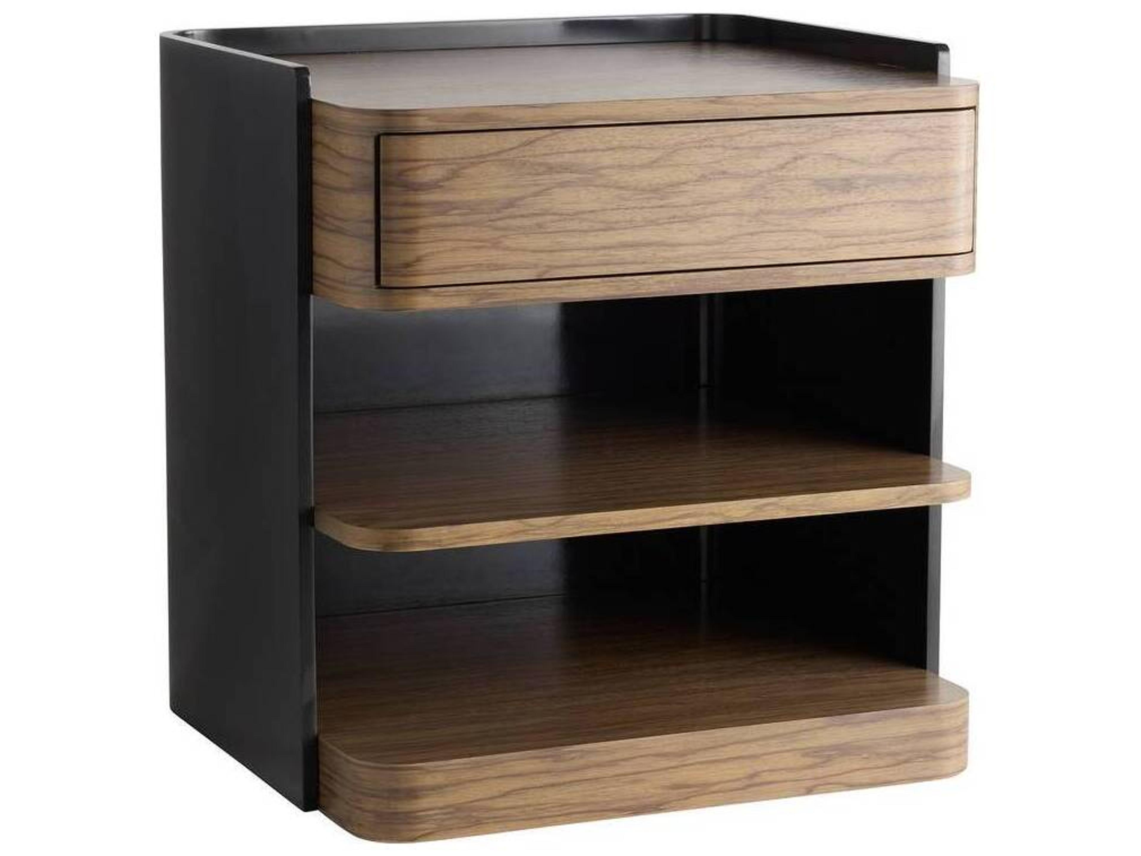 Arteriors Home Medici Rectangular Wood Charcoal End Table