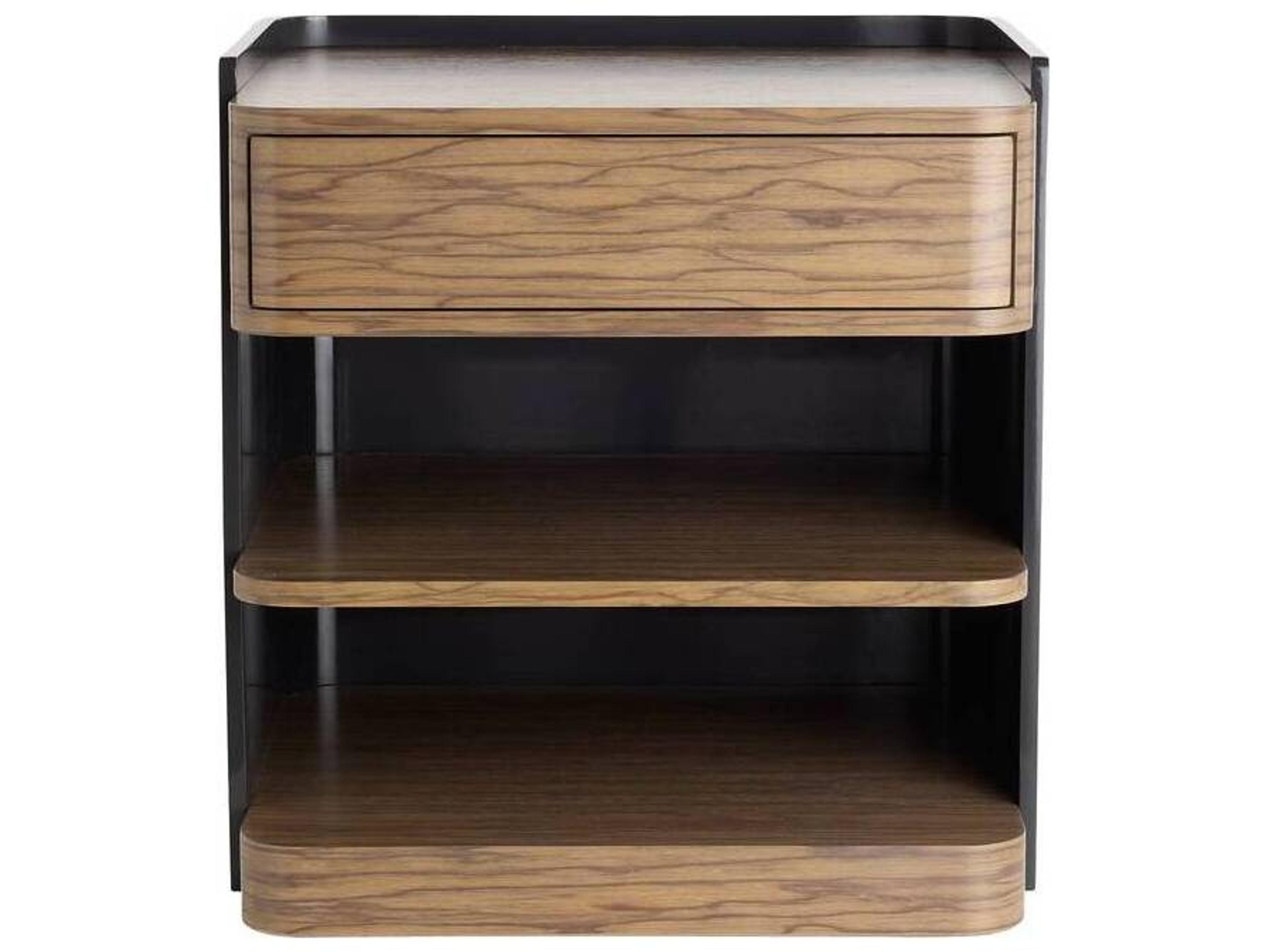 Arteriors Home Medici Rectangular Wood Charcoal End Table