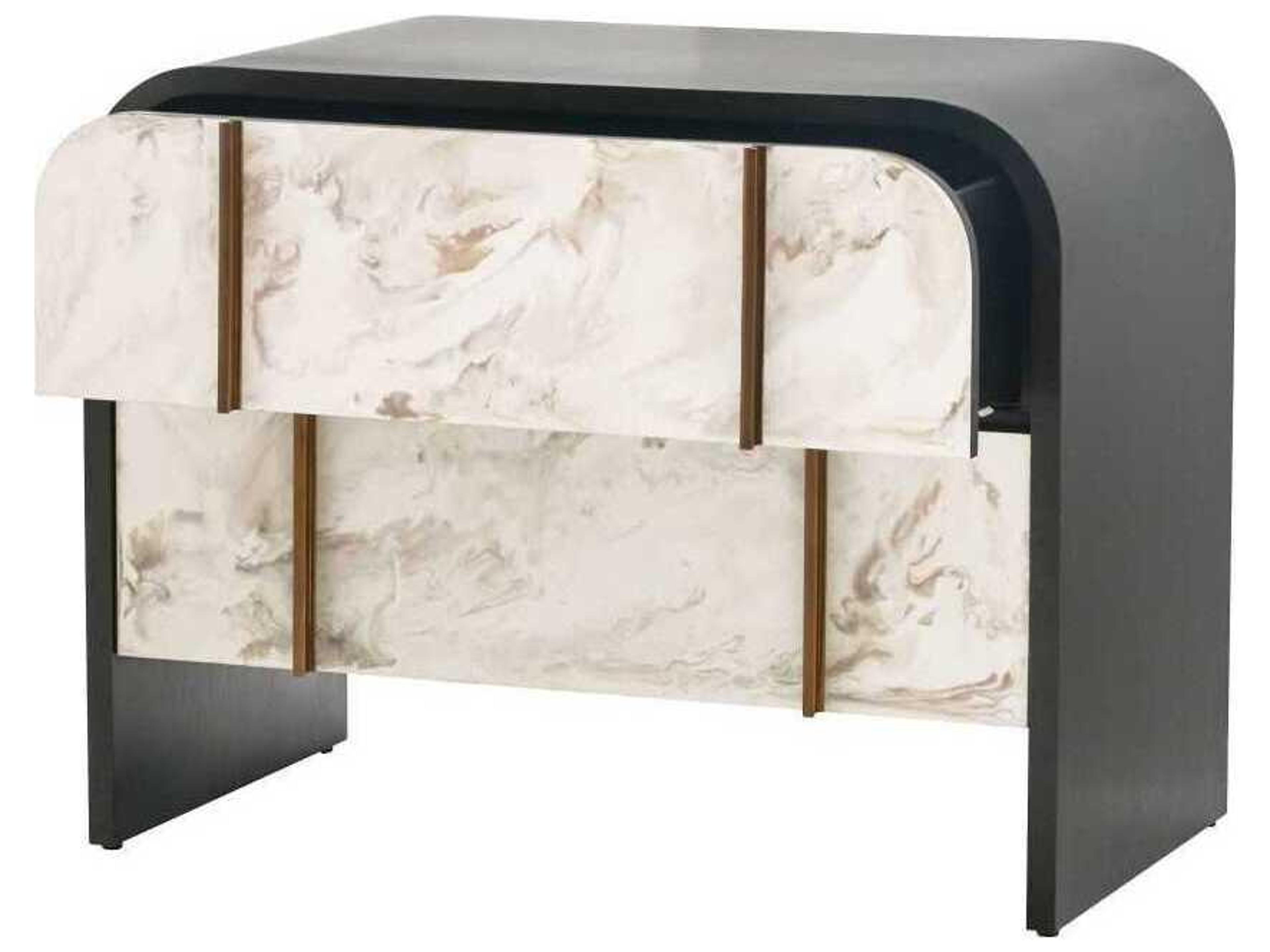 Arteriors Home Moira Rectangular Wood Ebony Cloud End Table