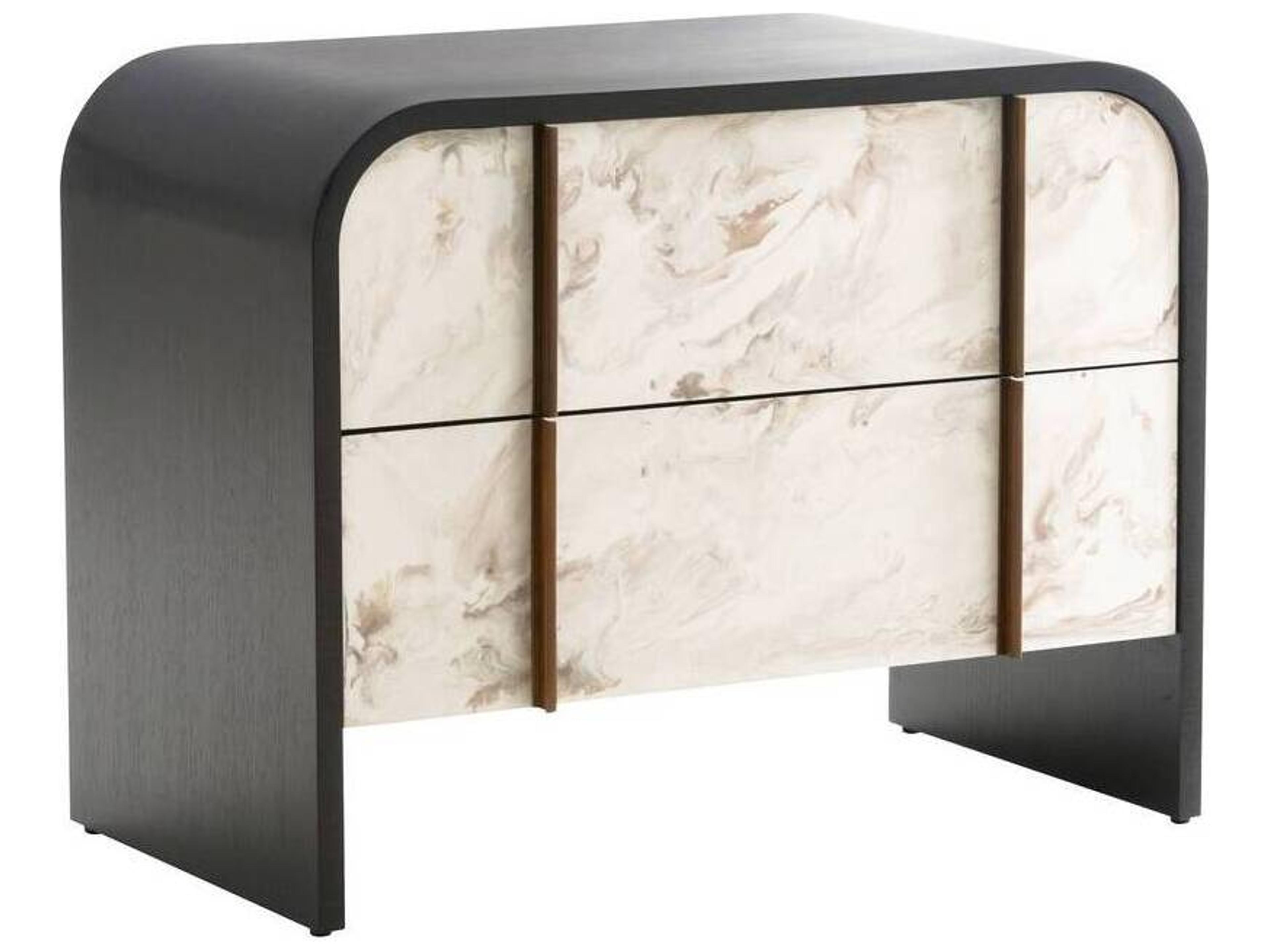 Arteriors Home Moira Rectangular Wood Ebony Cloud End Table