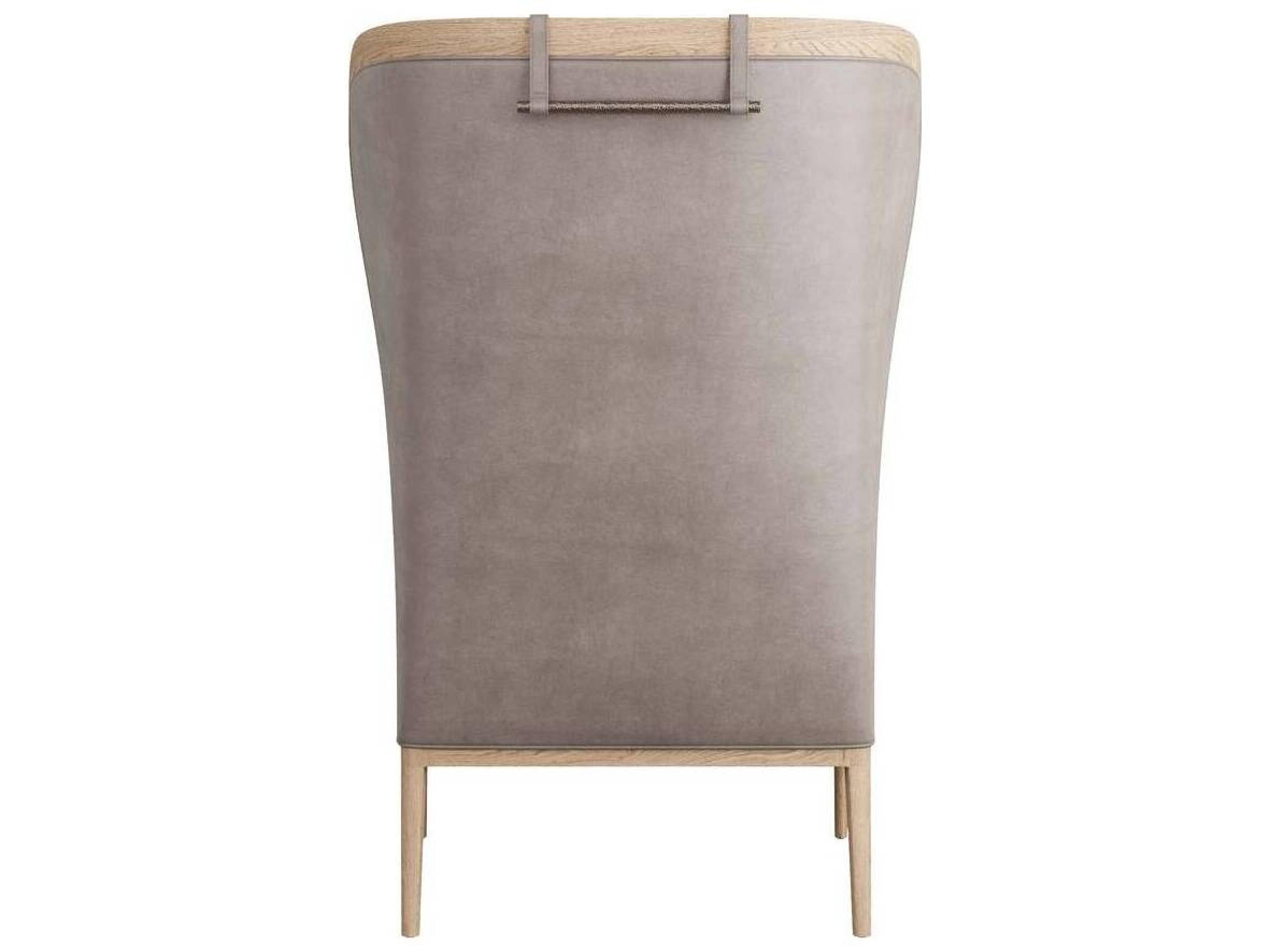 Arteriors Home Stassi Gray Leather Accent Chair
