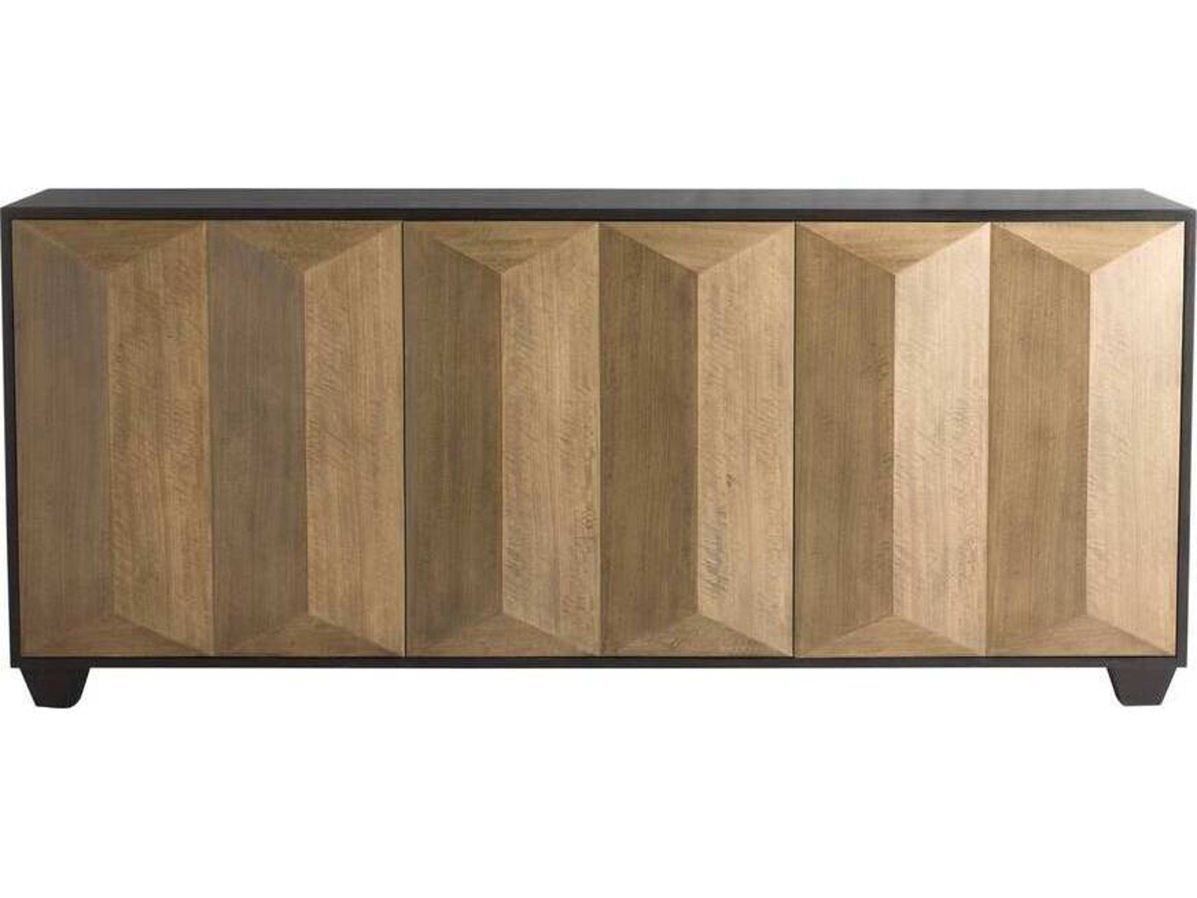 Arteriors Home Sapphire 79" Oak Wood Chamois Gray Ebony Sideboard