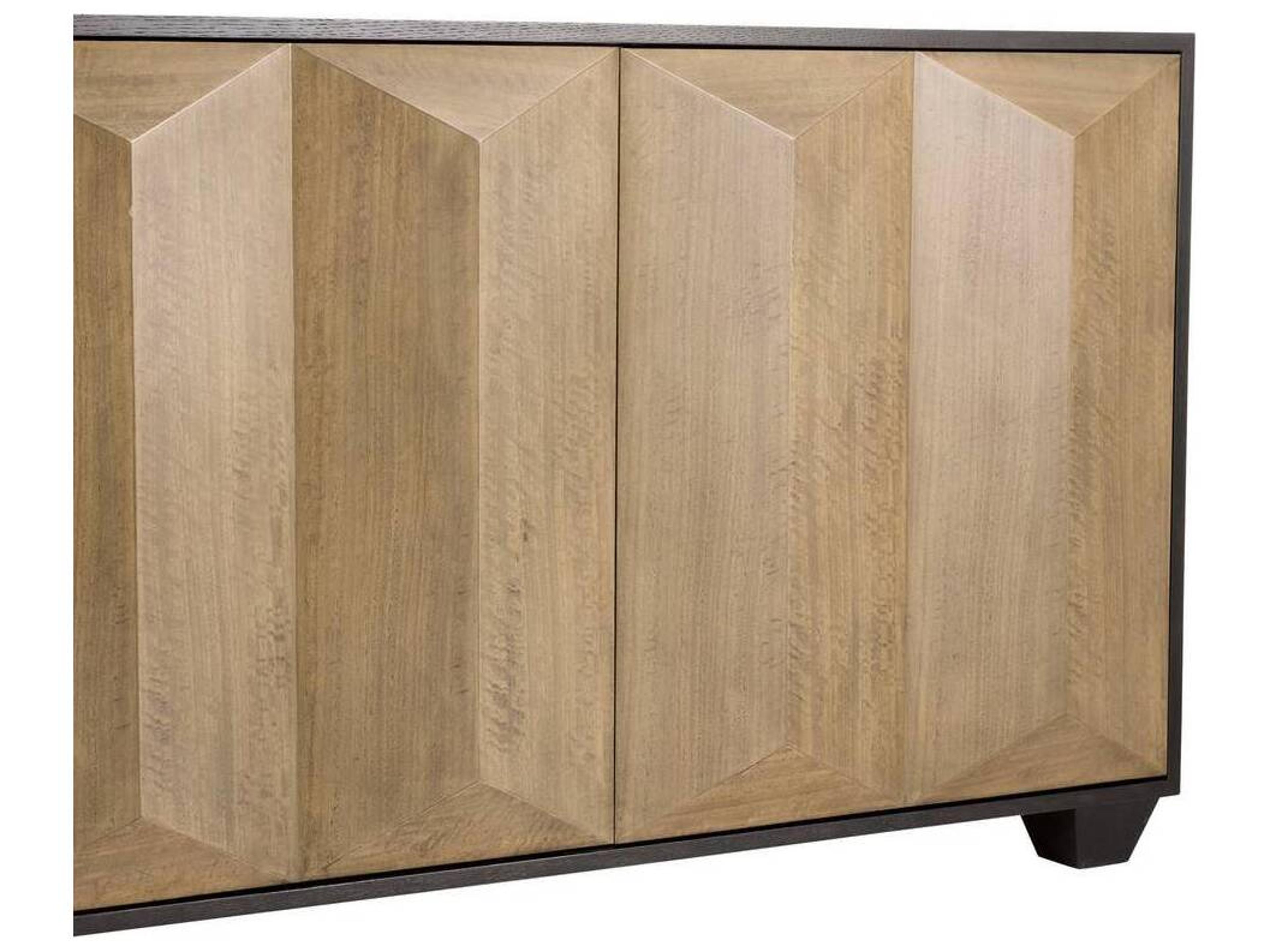 Arteriors Home Sapphire 79" Oak Wood Chamois Gray Ebony Sideboard