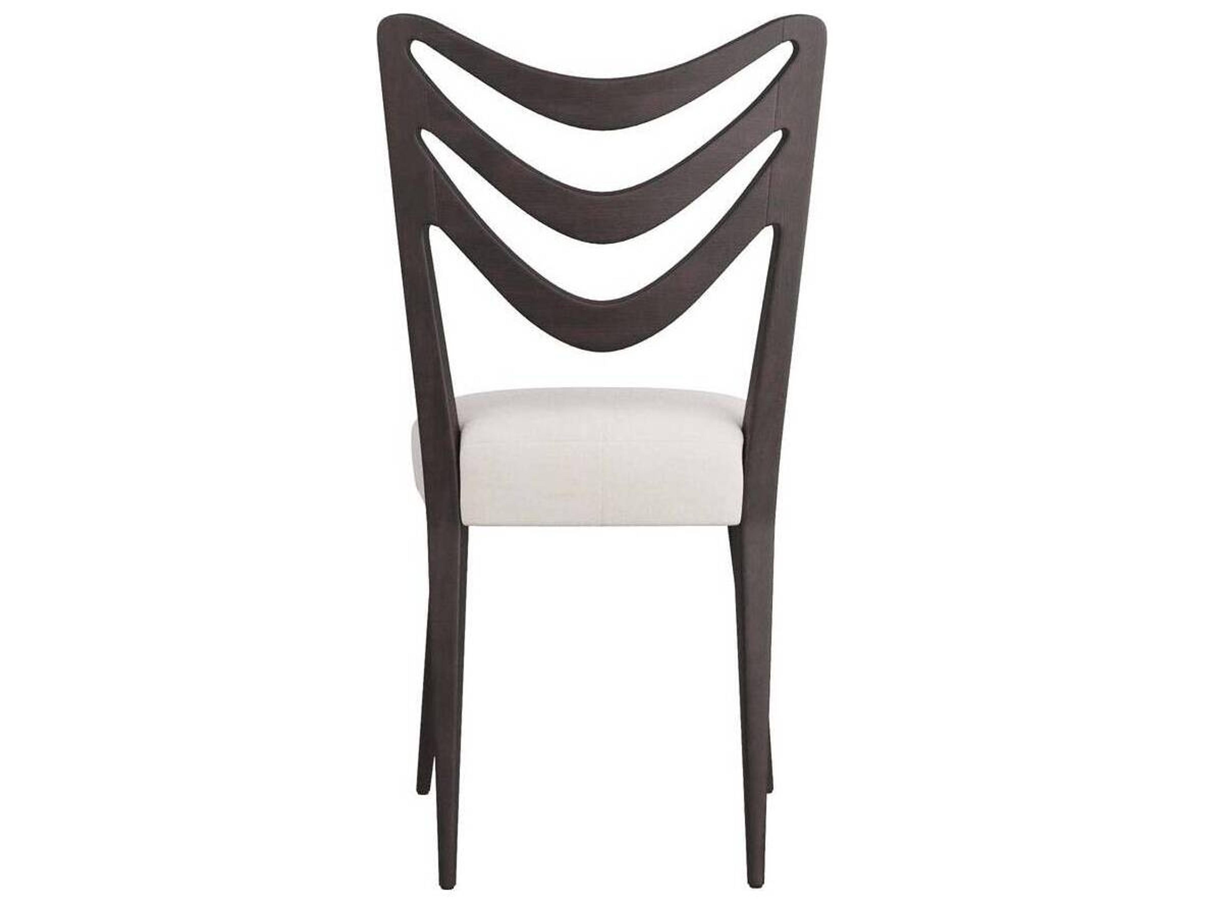 Arteriors Home Sutton Mahogany Wood Ebony Upholstered Armless Dining Chair