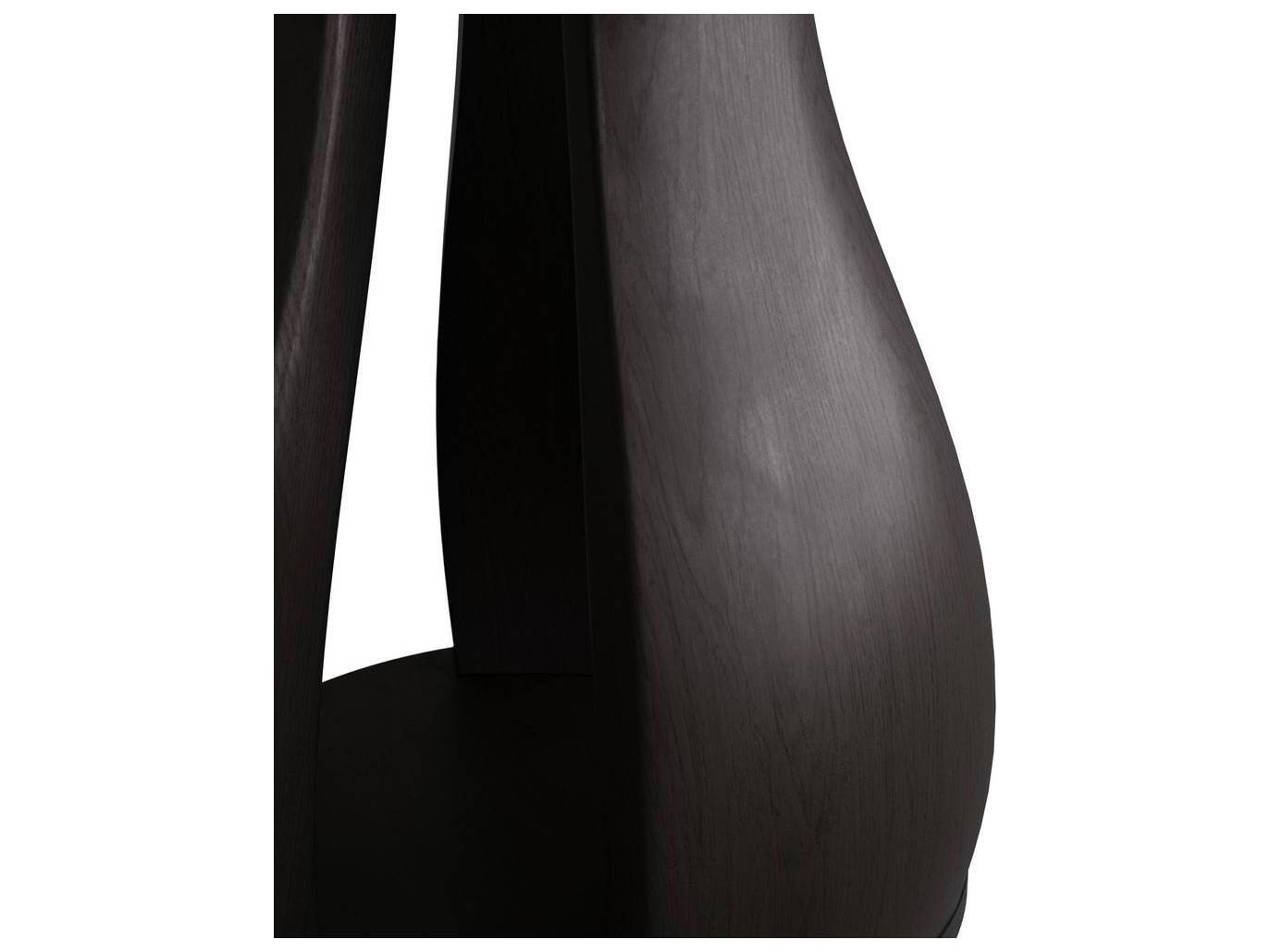 Arteriors Home Samara Round Wood Ebony End Table