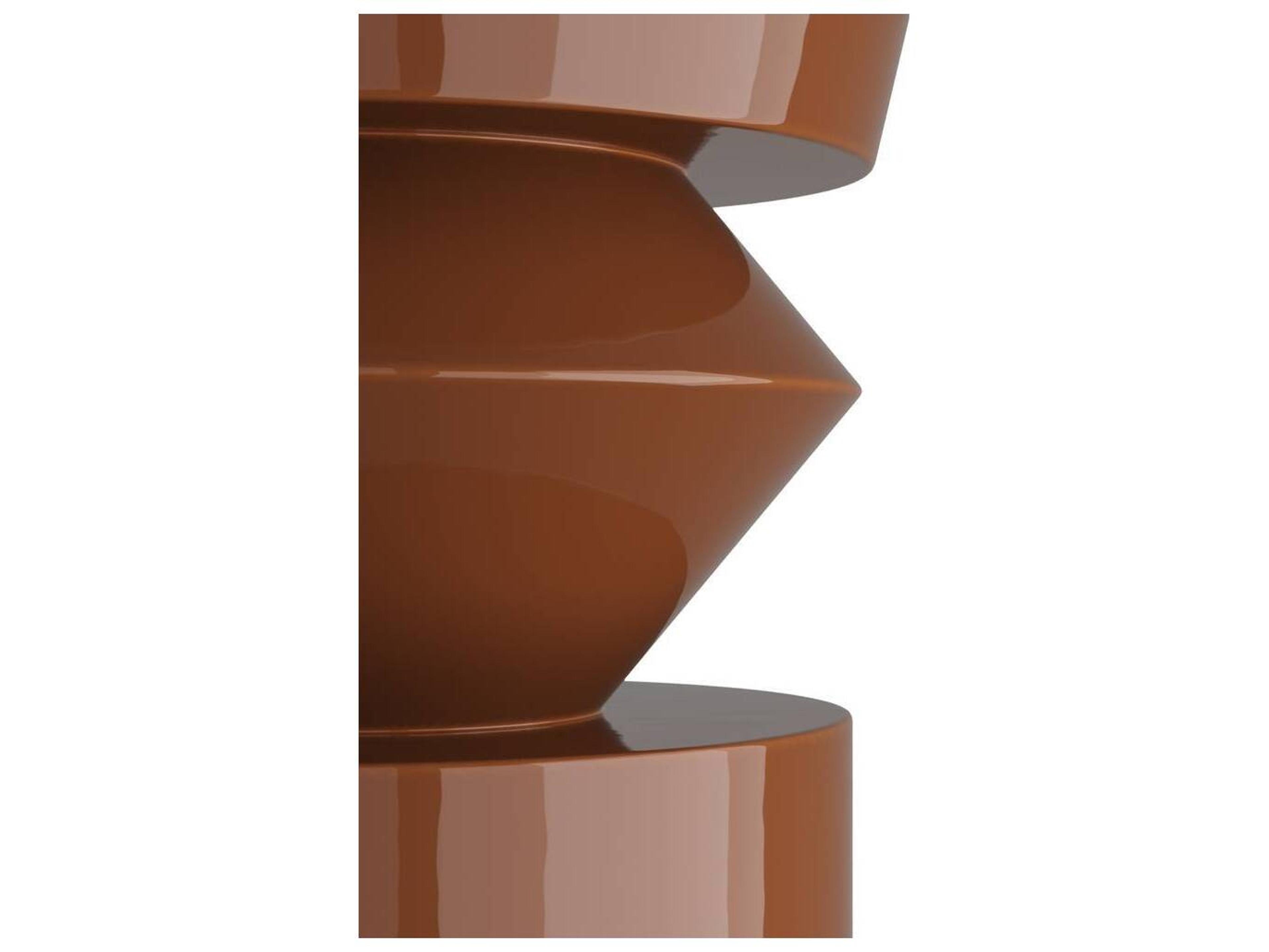 Arteriors Home Uma Round Fiberglass Paprika End Table