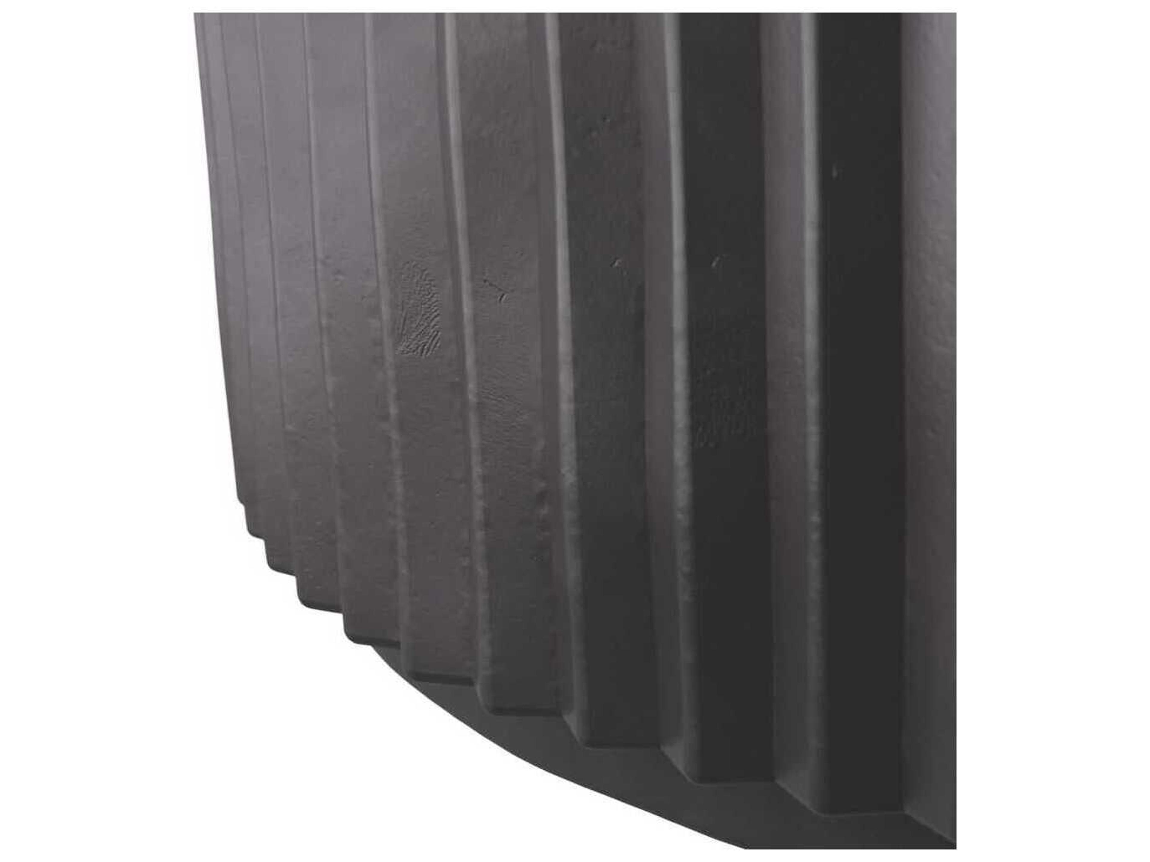 Arteriors Home Reese Round Concrete Black Coffee Table