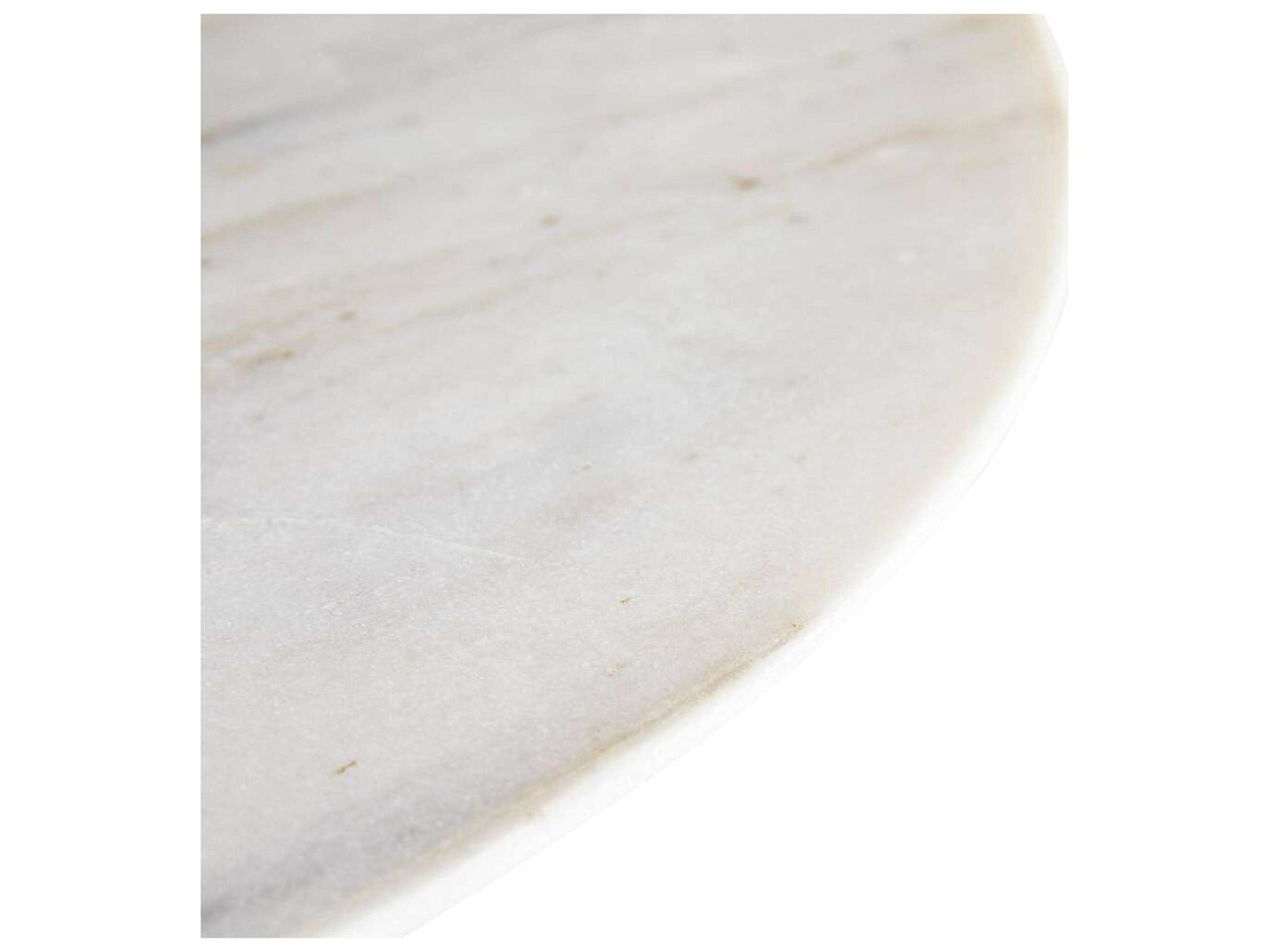 Arteriors Home Celeste White Black Round Marble Bar Table