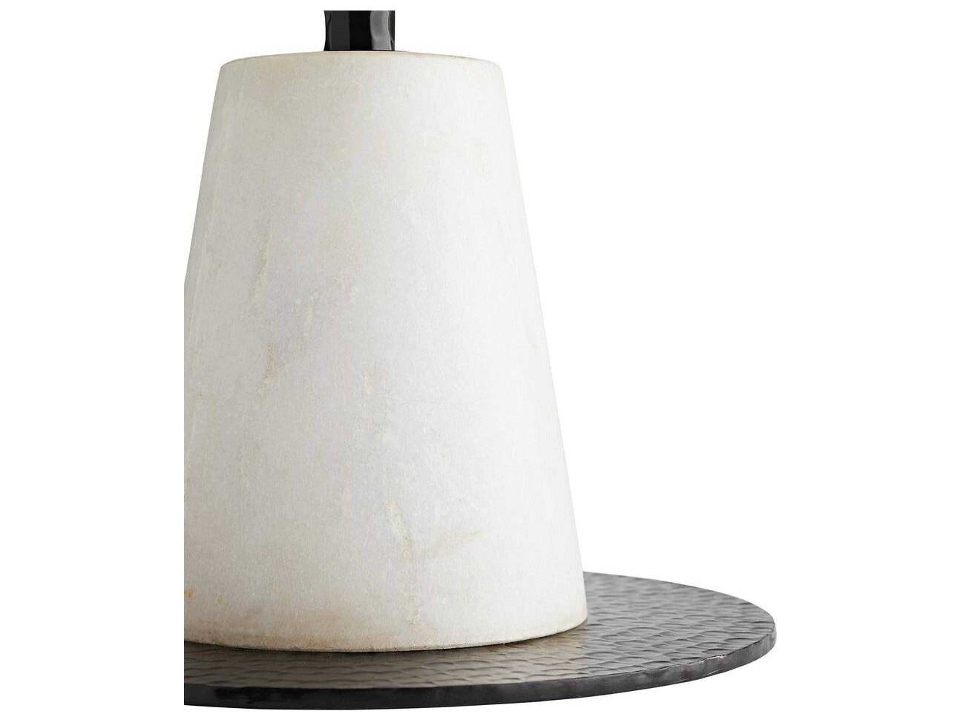 Arteriors Home Celeste White Black Round Marble Bar Table
