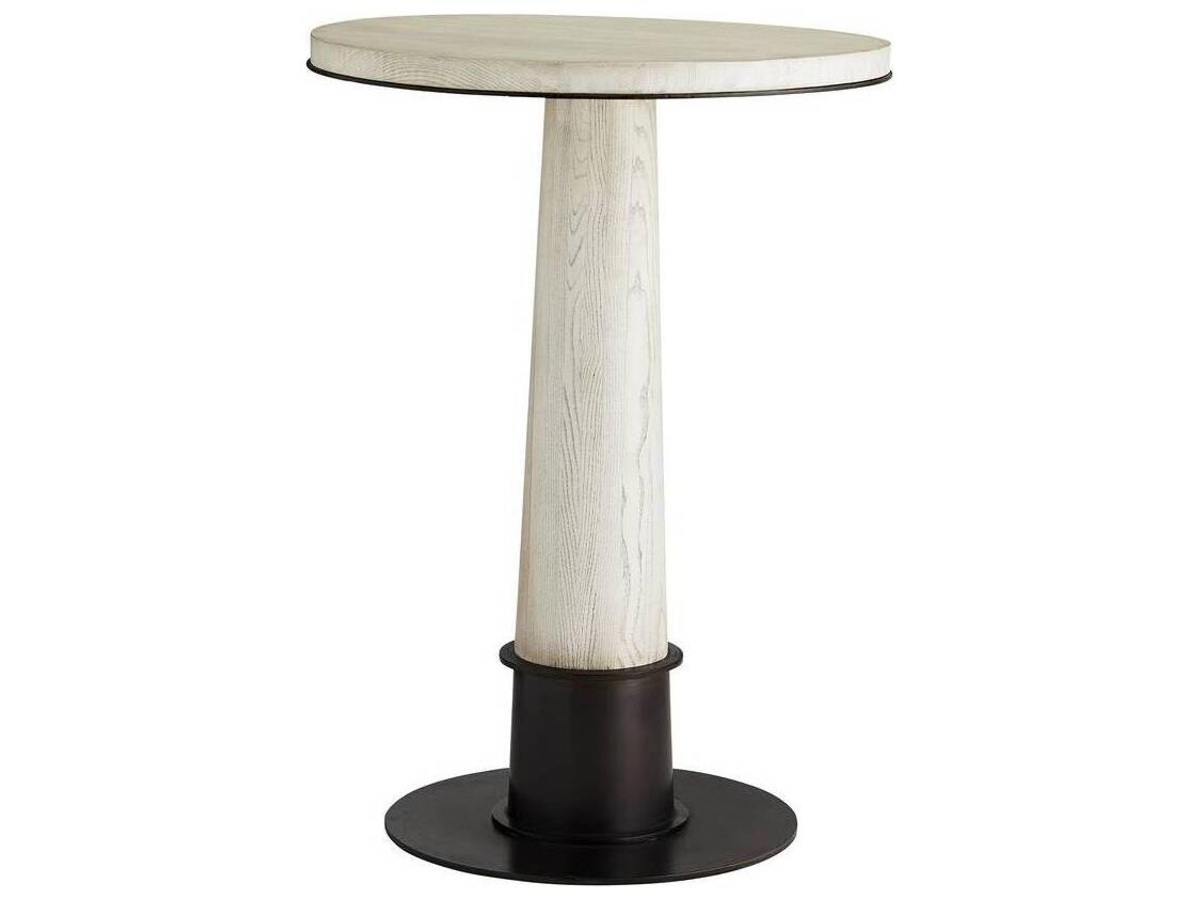 Arteriors Home Kamile Smoke Round Wood Bar Table