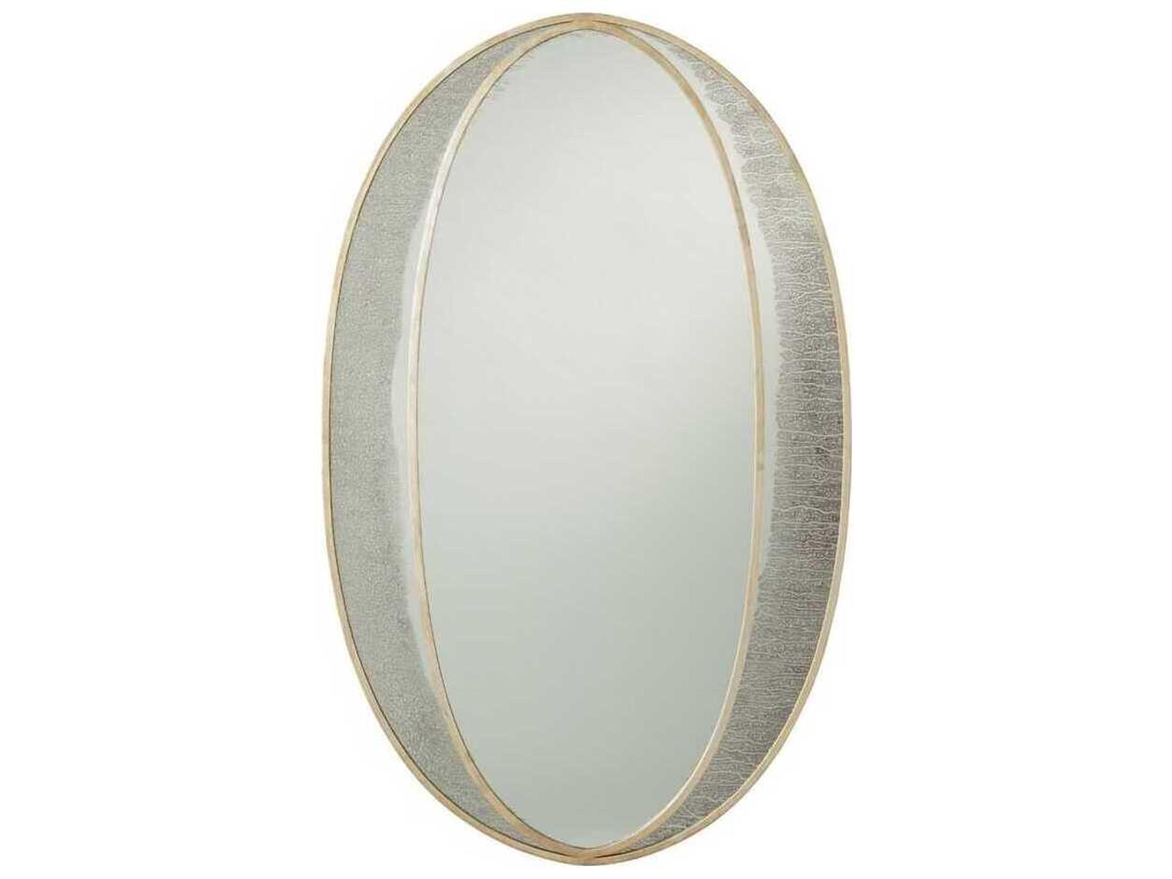Nadine Antiqued Oval Wall Mirror