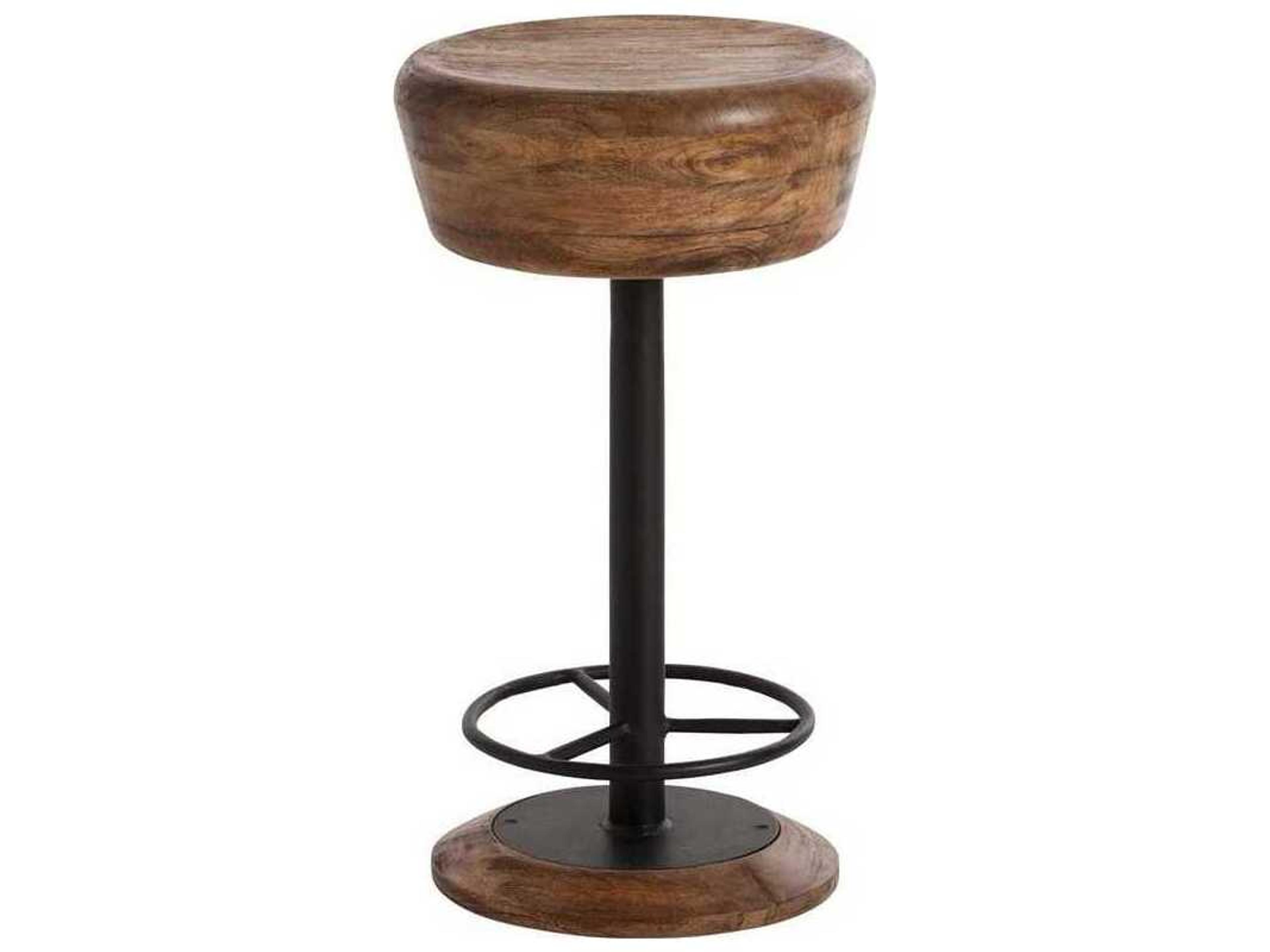 Caymus Counter Stool Natural Wood and Iron