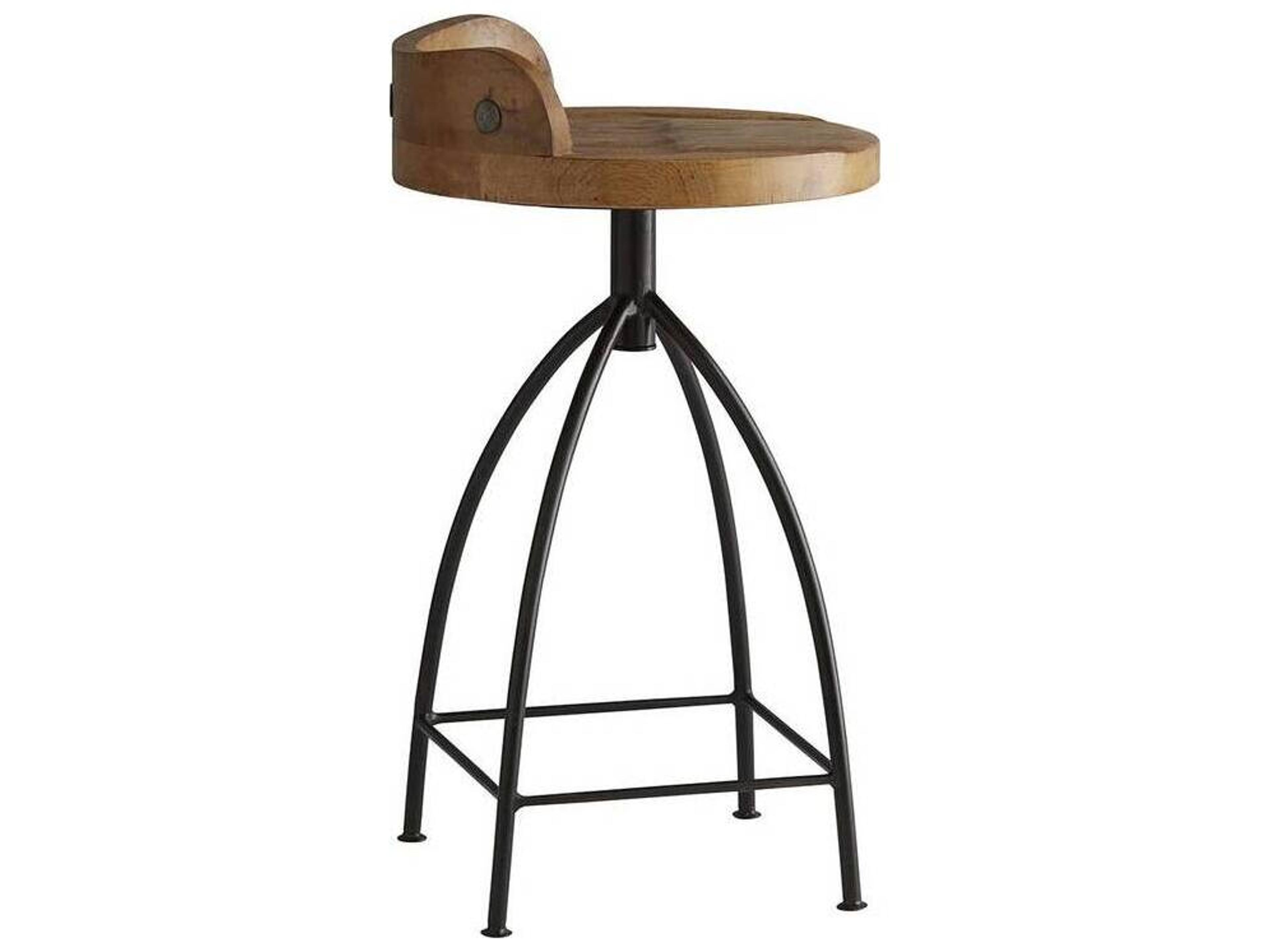 Arteriors Home Henson Swivel Sanblast Antique Wax Counter Stool