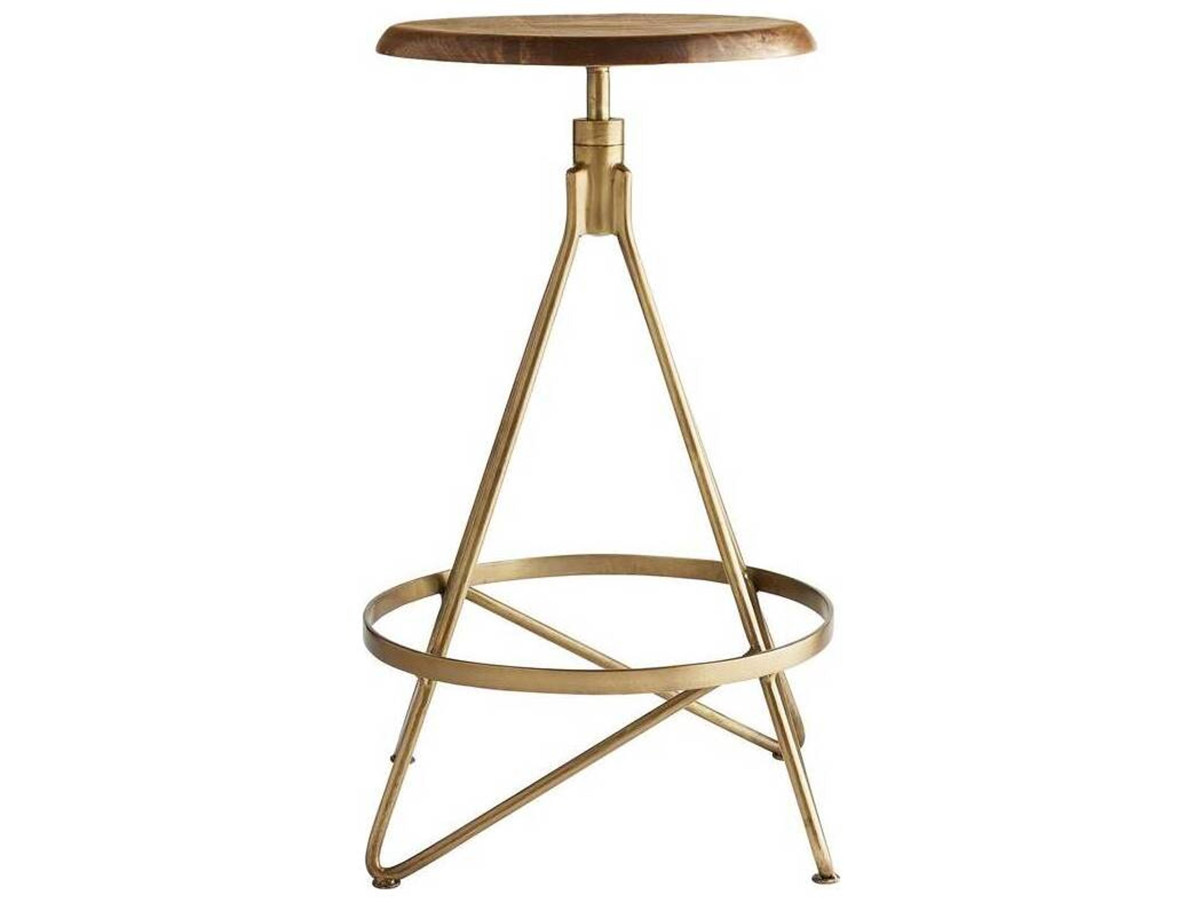Arteriors Home Wyndham Swivel Natural Wax Counter Stool