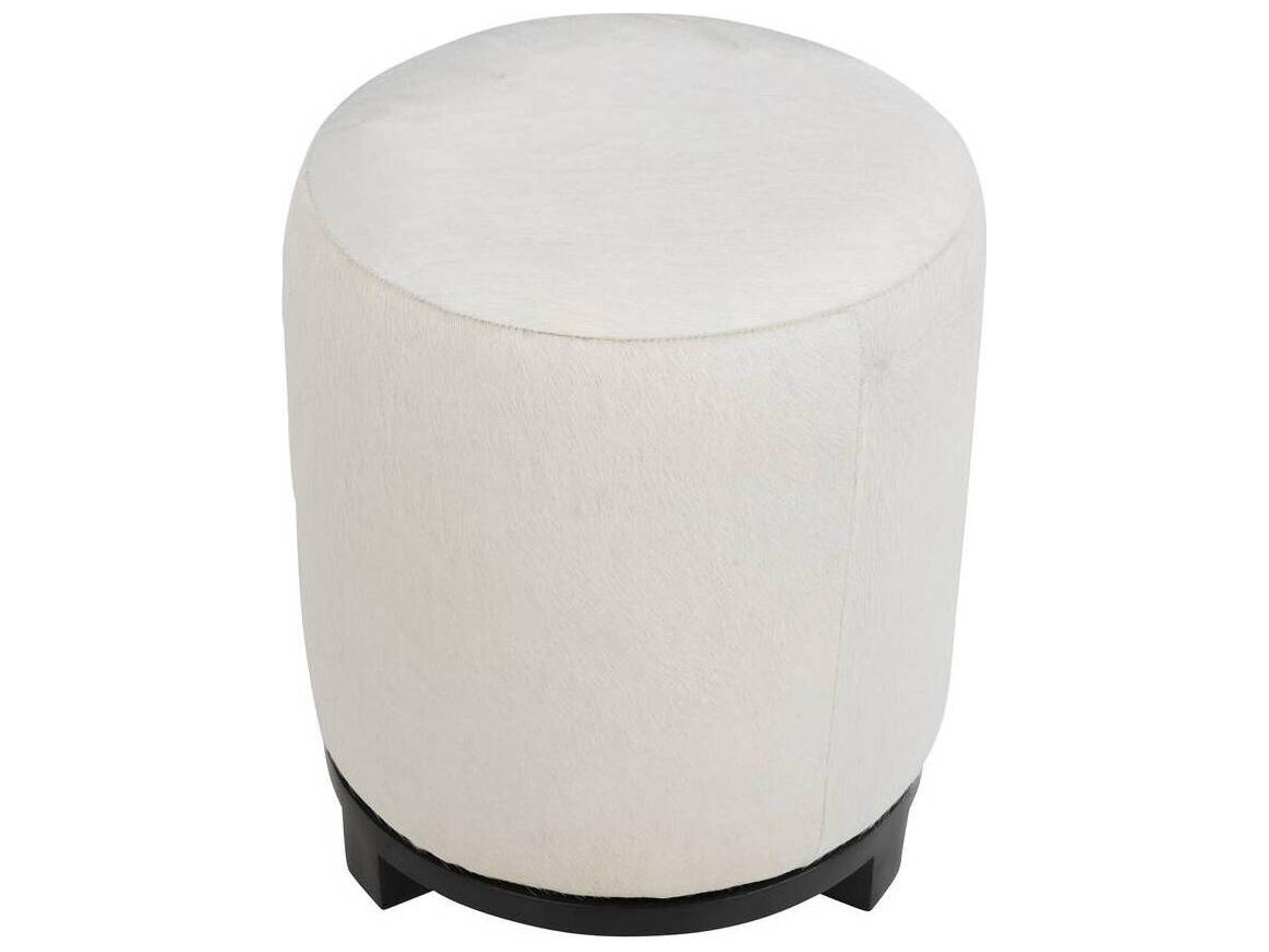 Arteriors Home Wimberley Cream Leather Ottoman