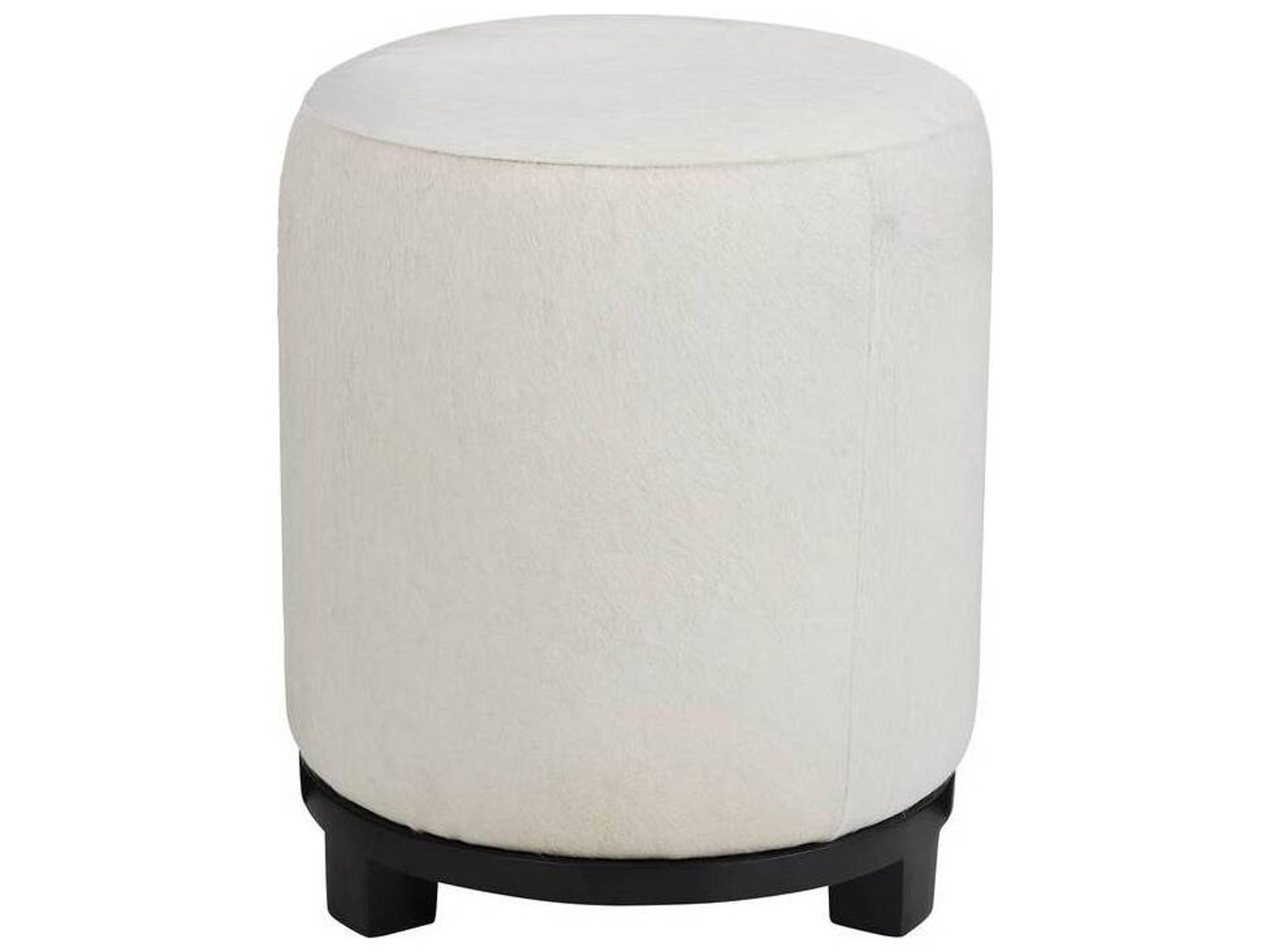 Arteriors Home Wimberley Cream Leather Ottoman
