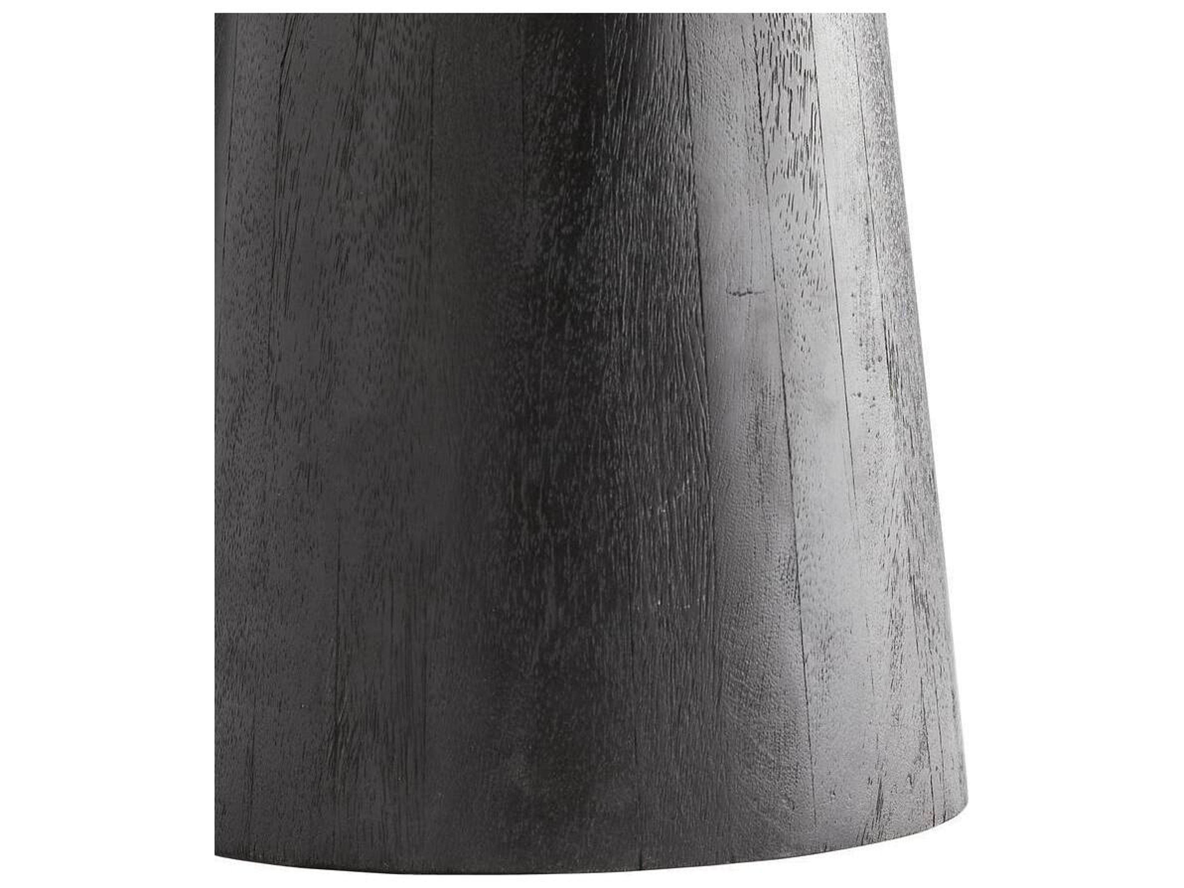 Arteriors Home Theodore Round Marble Ebony End Table