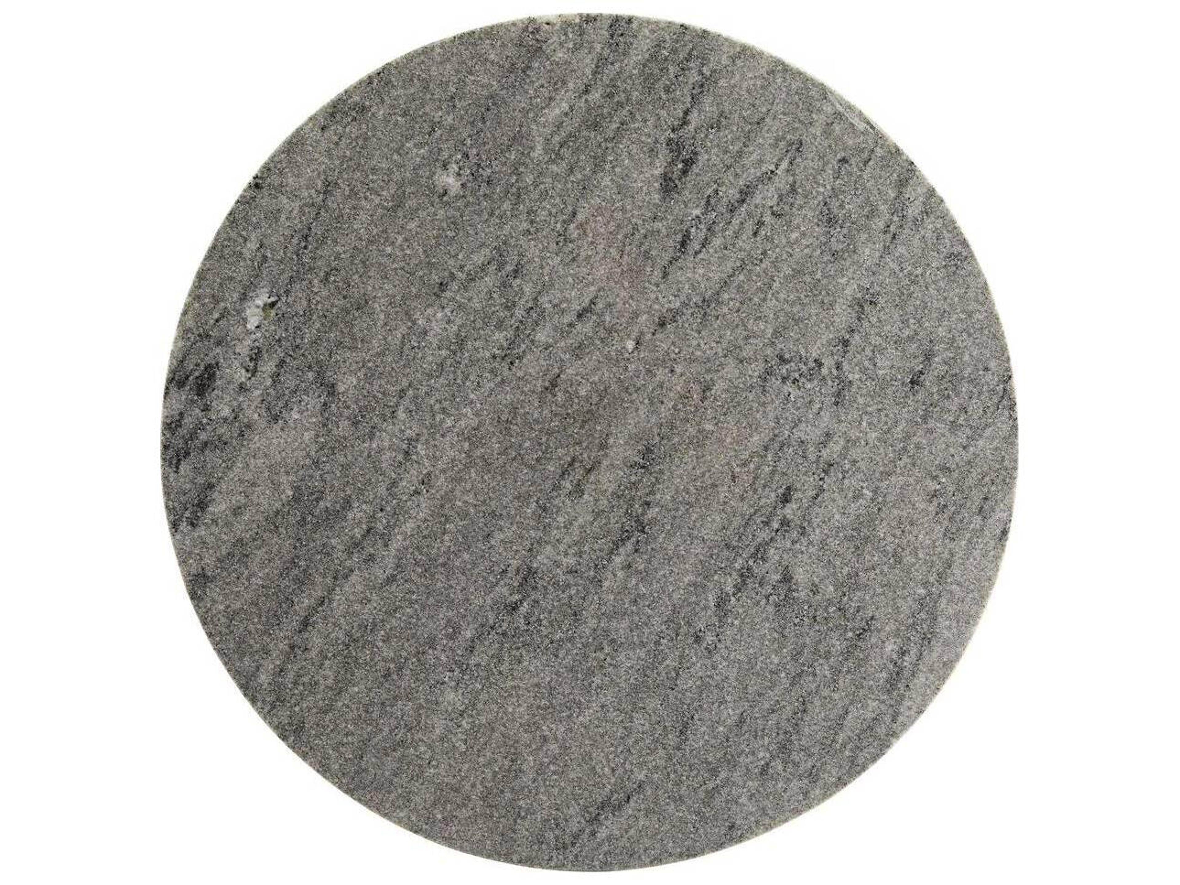 Arteriors Home Theodore Round Marble Ebony End Table