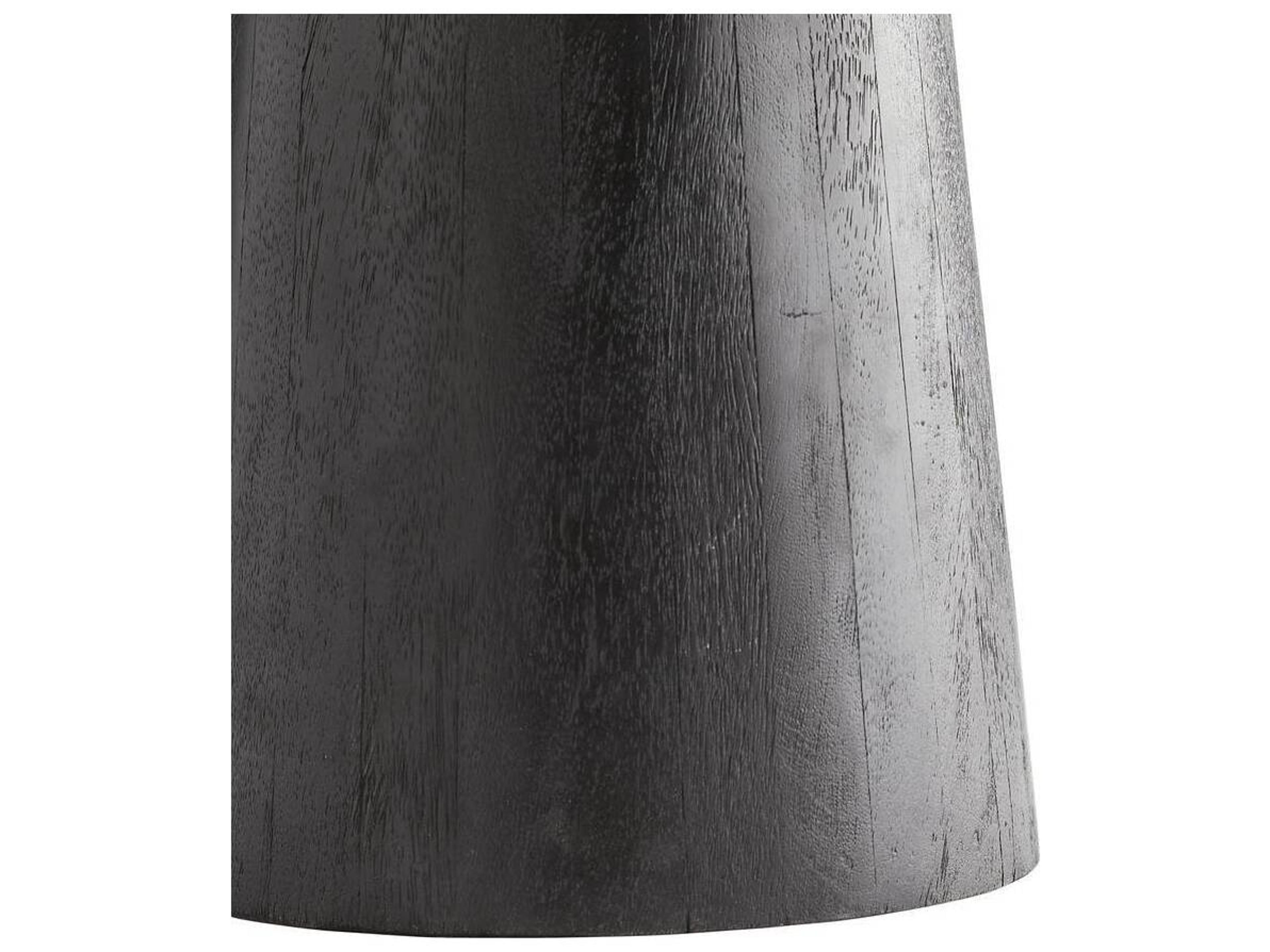 Arteriors Home Theodore Round Marble Ebony End Table