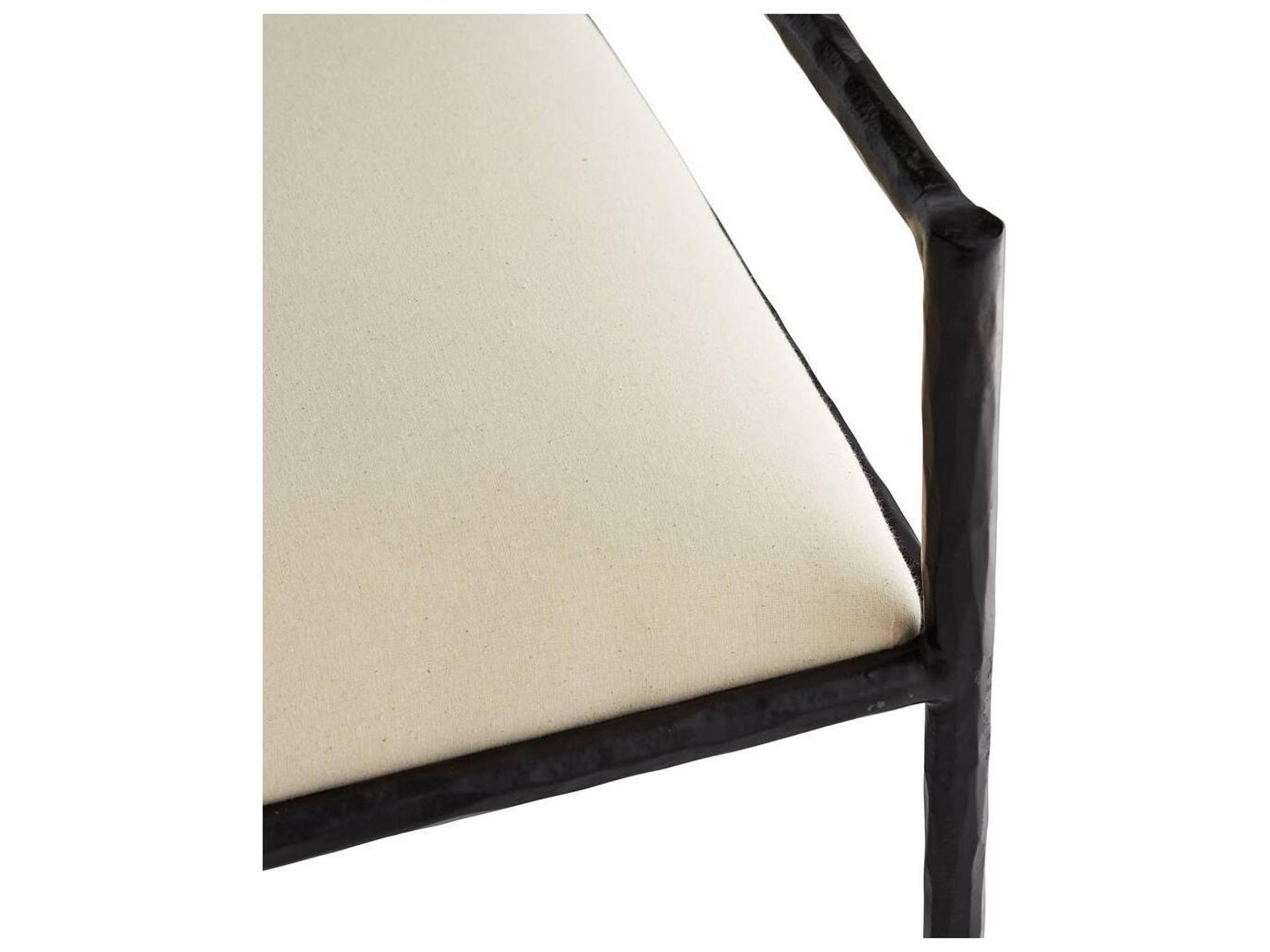 Arteriors Home Barbana Muslin White Upholstered Accent Bench