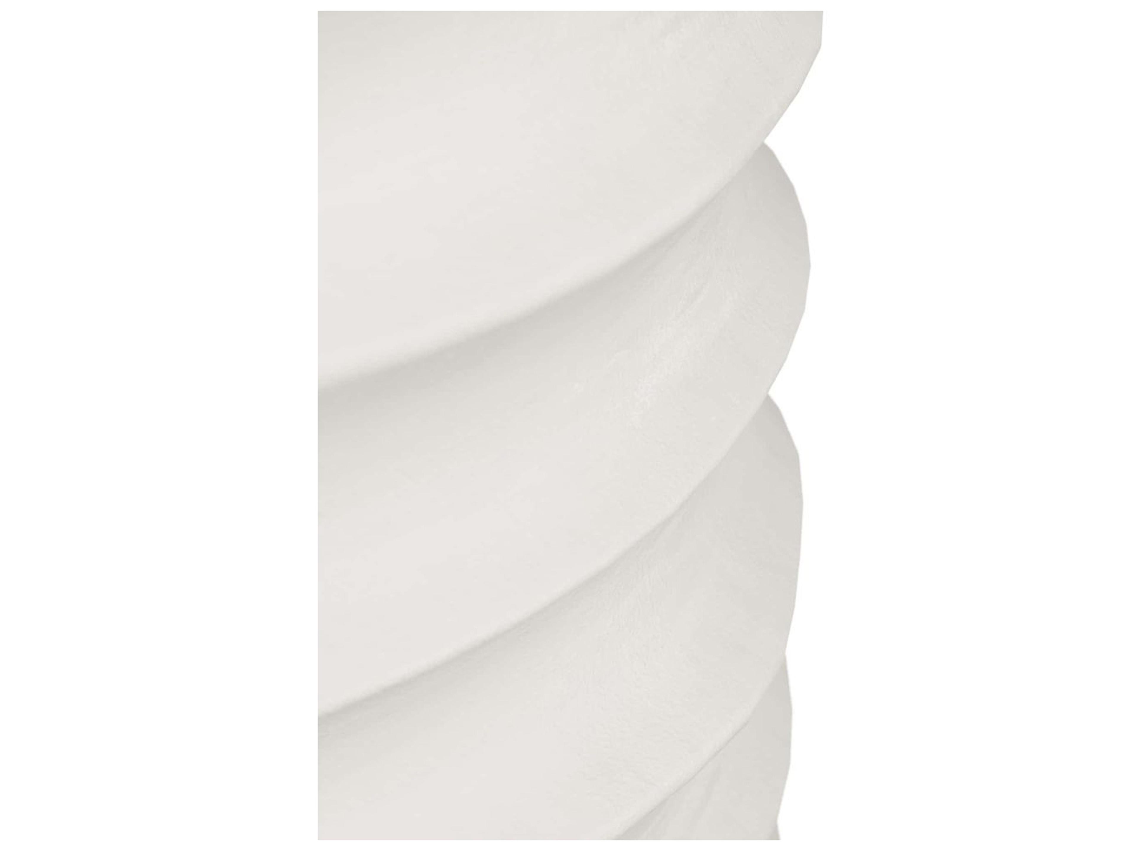 Arteriors Home Reiko Round Metal White Gesso End Table