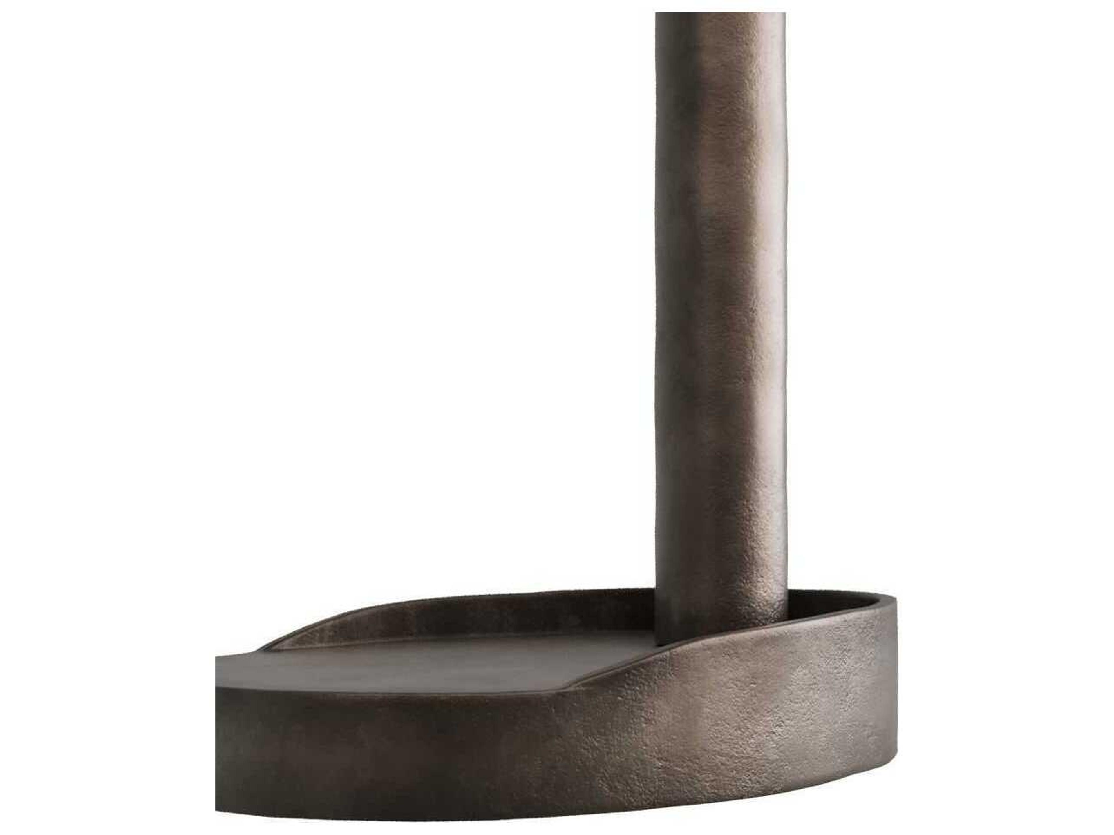 Arteriors Home Slade Oval Metal Graphite End Table