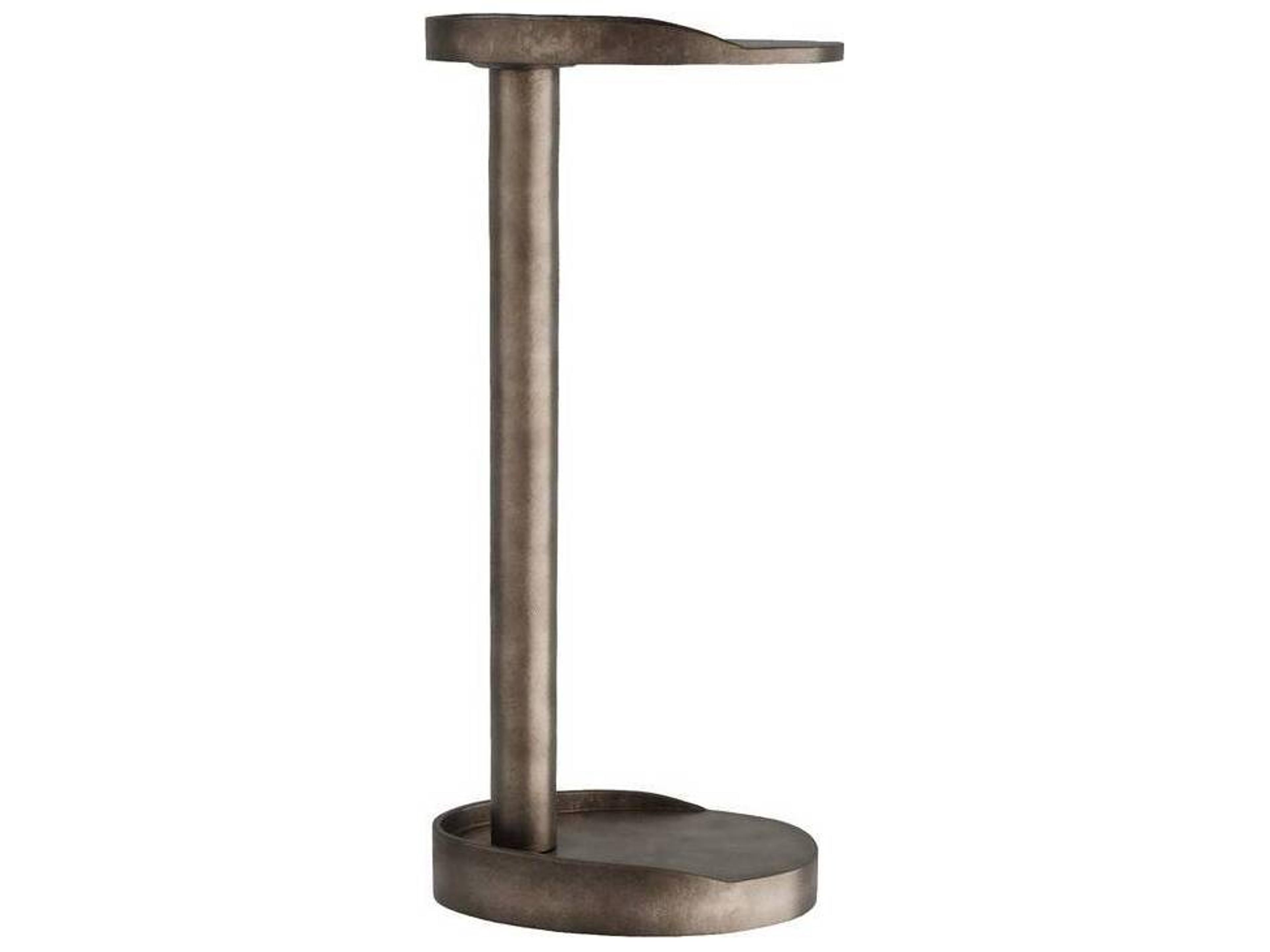 Arteriors Home Slade Oval Metal Graphite End Table